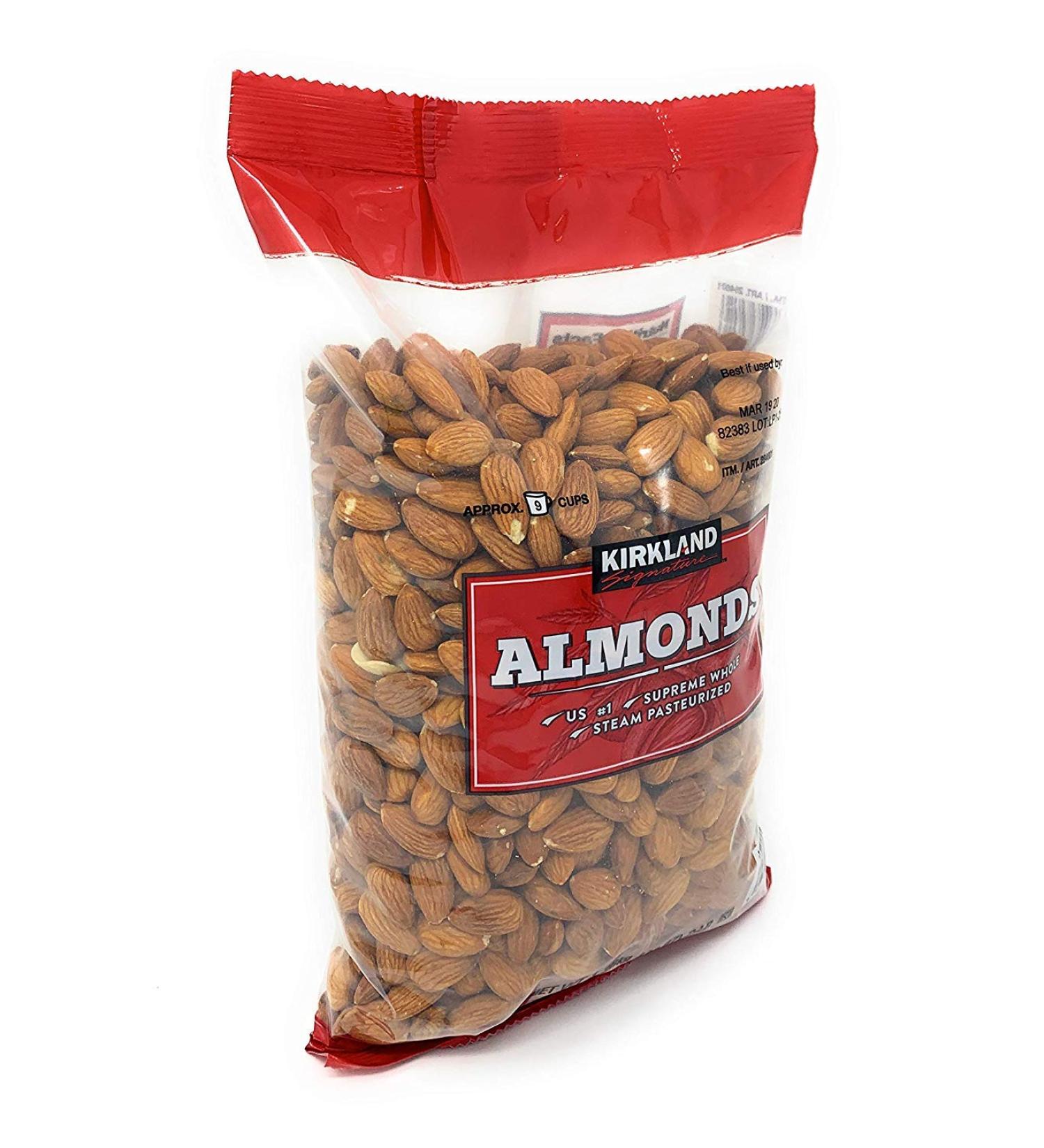 Kirkland Signature Almonds 48oz - 3lb Pack of 1 | Premium Quality Nuts - Buy Online on GoSupps.com