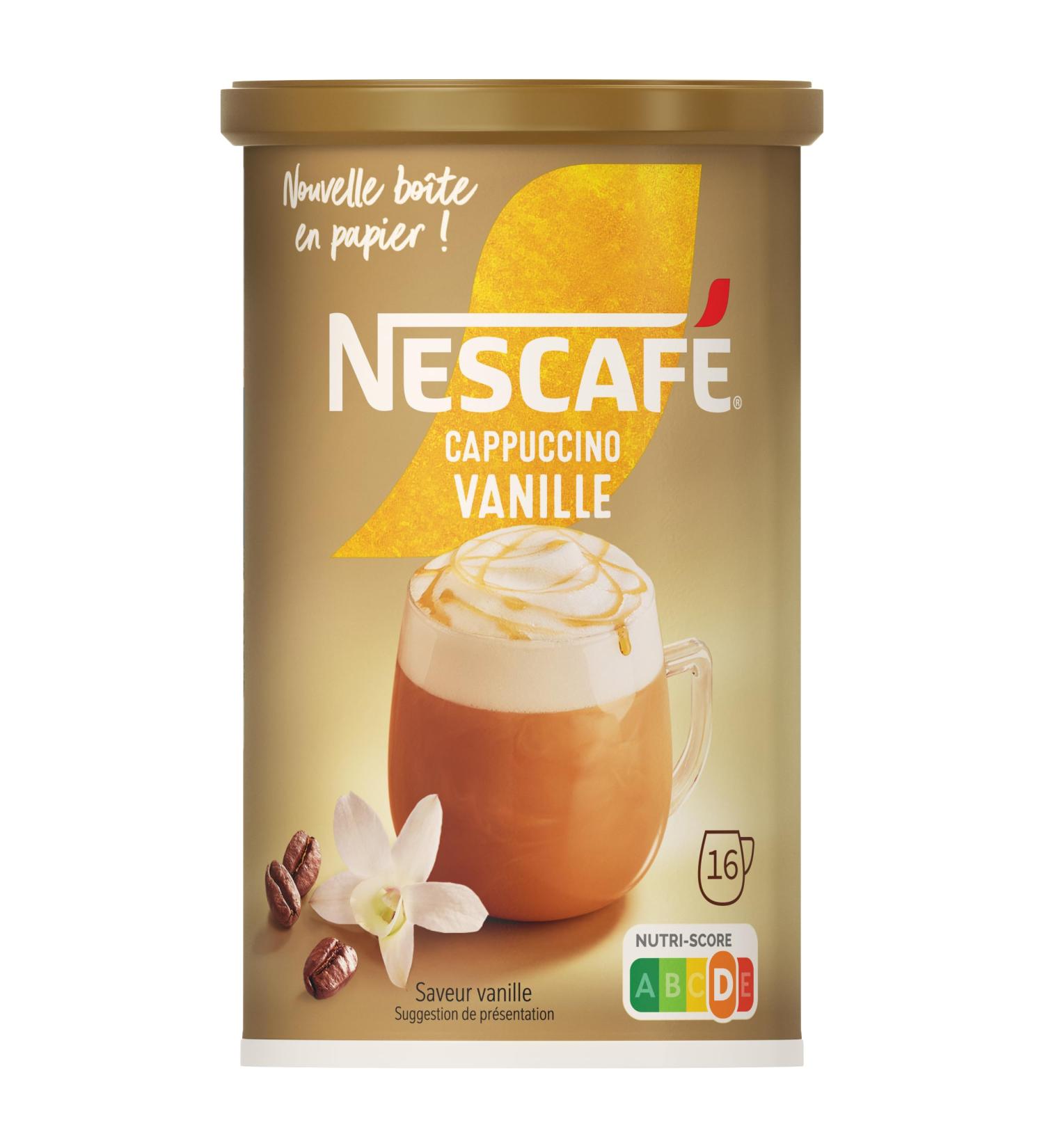 Nescafé Cappuccino Vanilla, Coffee Soluble, 276 g Tin