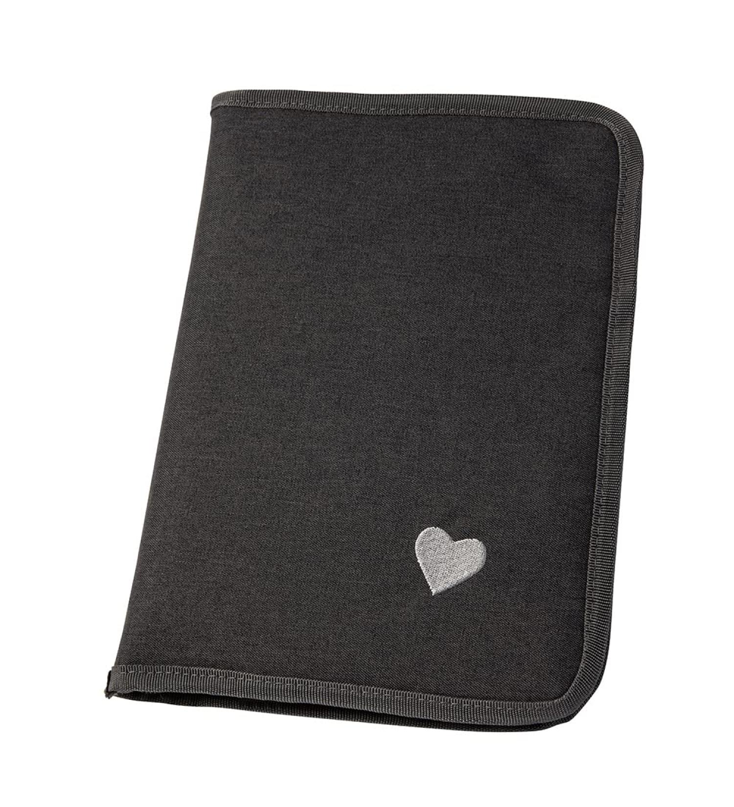 Luxdag Dark Gray Heart Changing Bag with Zipper - Stylish Diaper Bag for On-the-Go with Compartments for Diapers & Wet Wipes - Buy Online on GoSupps.com