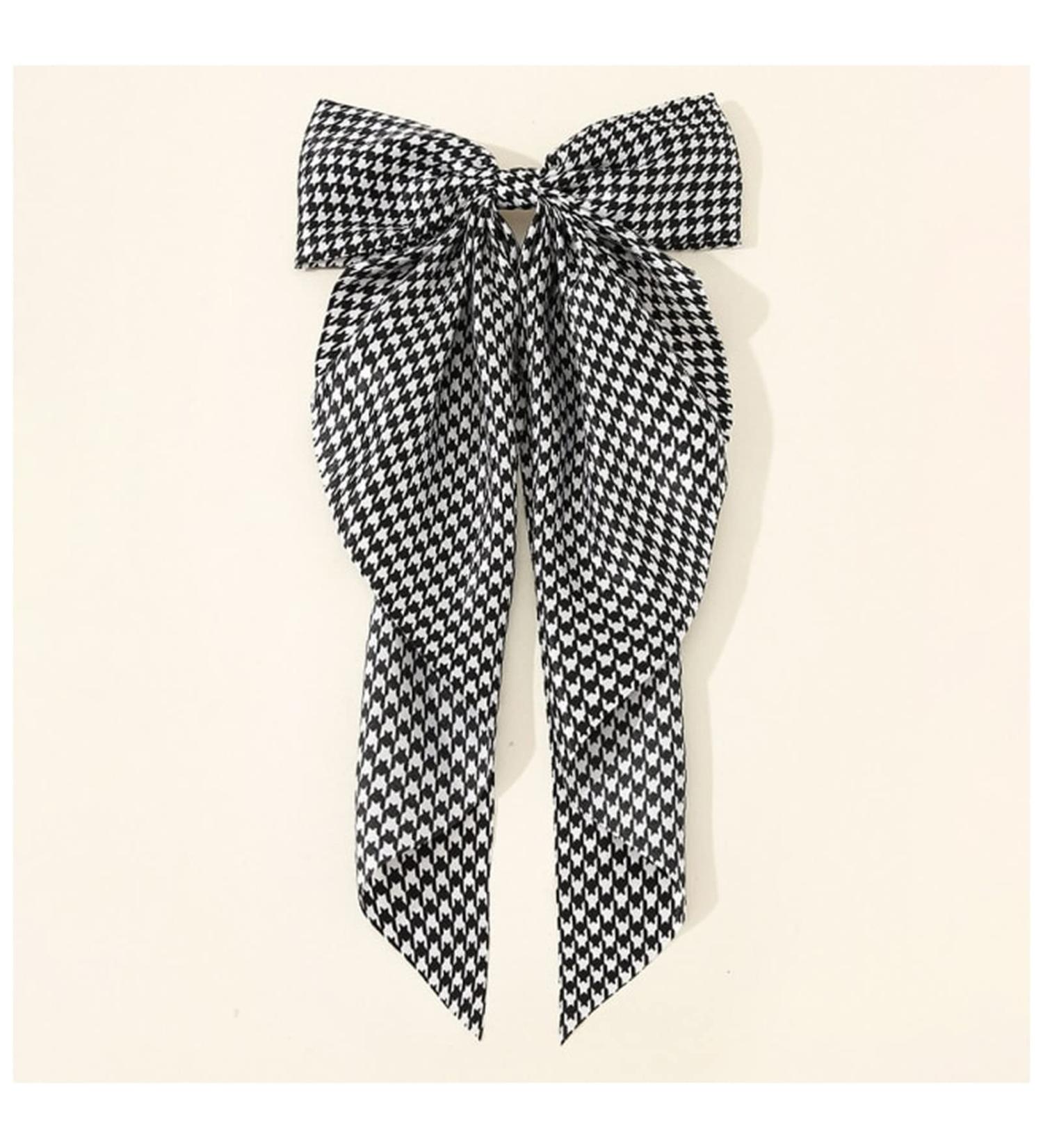 Hair Clips Spring Satin Girls Bow Hair Band Trendy Ribbon Hairpin Temperament Ribbon Bow Ladies Headwear Hair Accessories Blue Hair Clips (Size : Houndstooth-1) - Buy Online on GoSupps.com