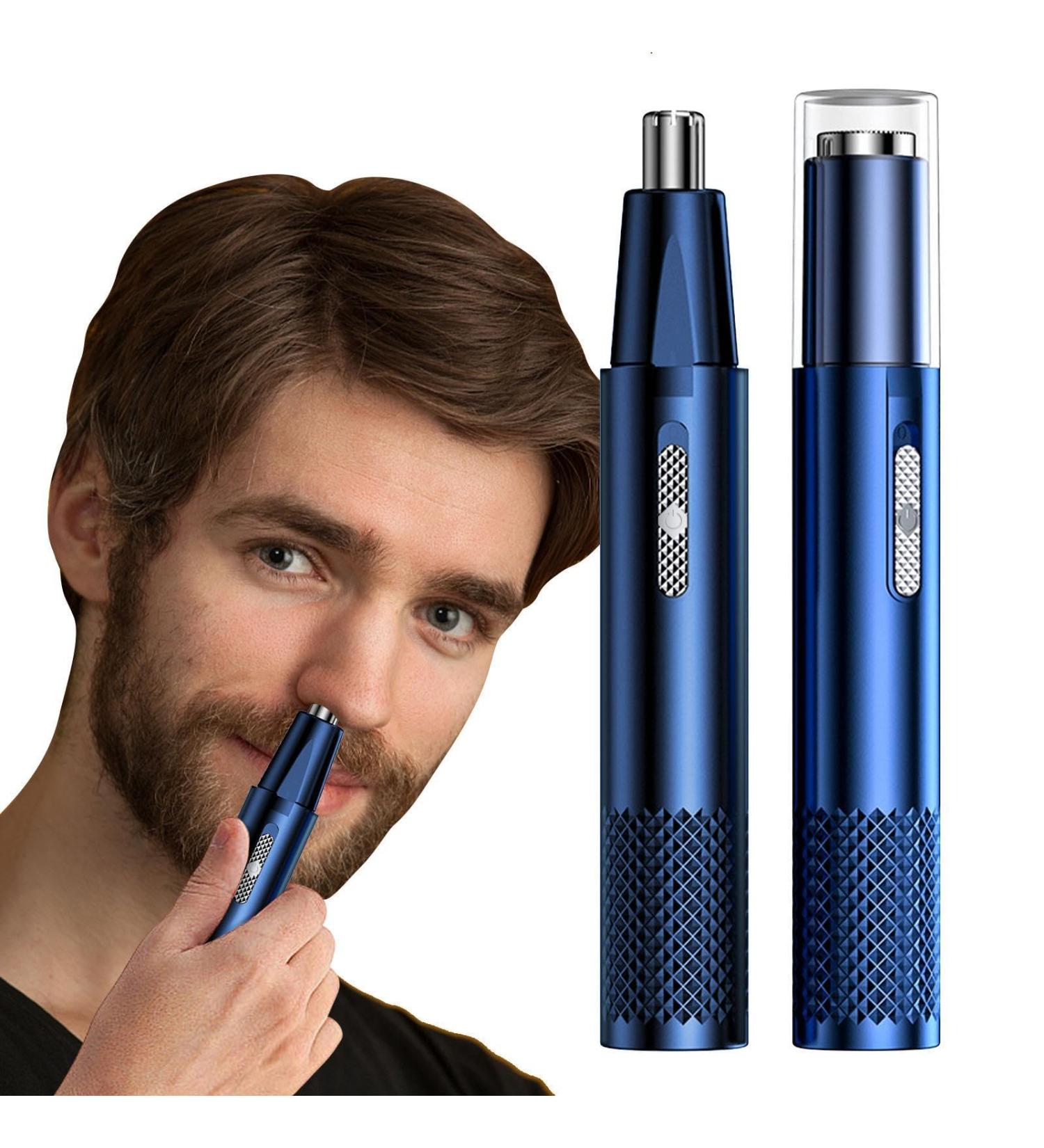 Shakven Nose Hair Remover Rechargeable Nose Hair Trimmer - Eyebrow Trimmer For Men 2 In 1 Men's Nose Hair Trimmer For Foot Beard Face Hand And Ear Hair Blue Nose Hair Device + Razor - Buy Online on GoSupps.com