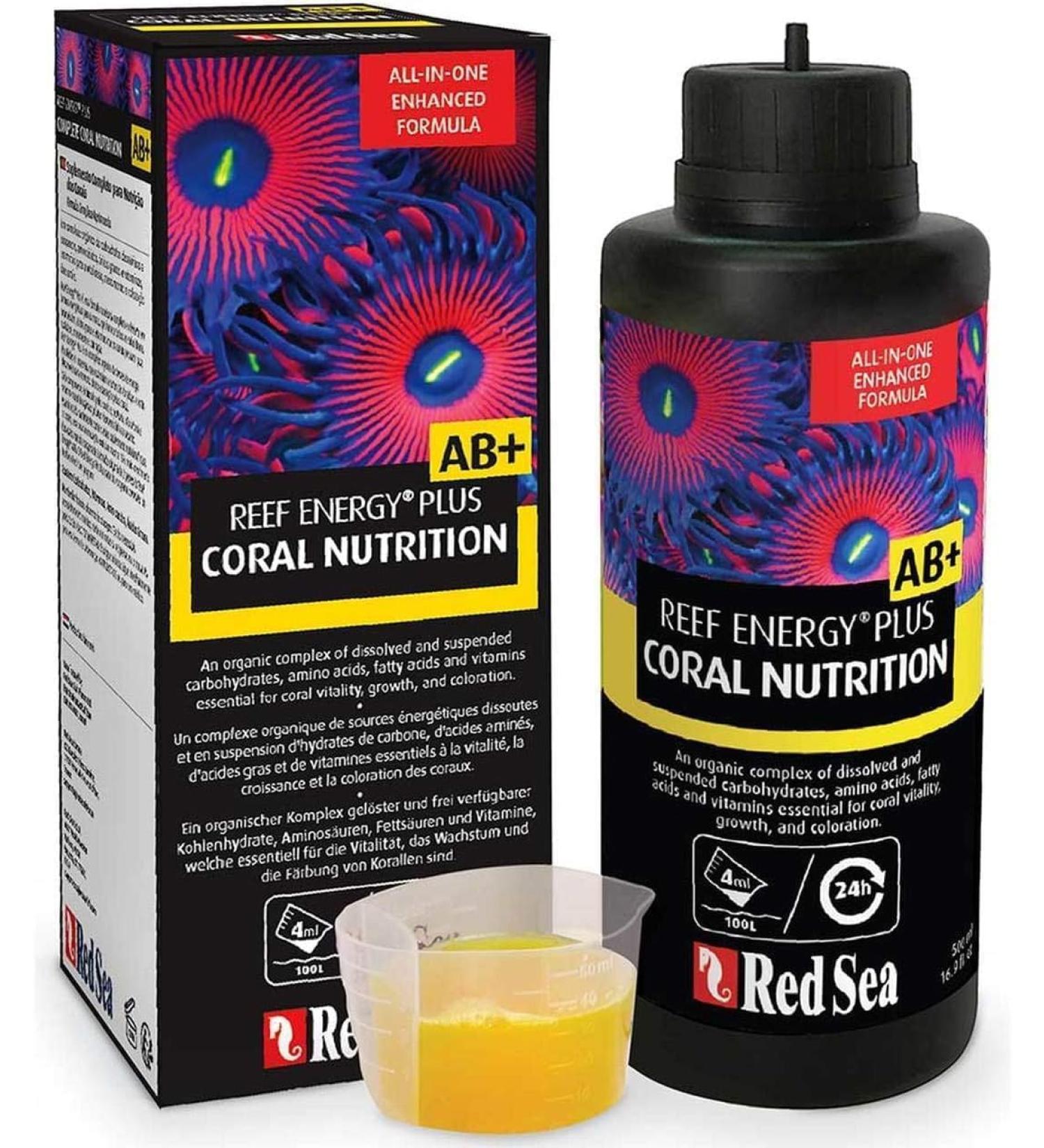 RedSea Reef Energy Plus 1000ml (AB+) All in One Coral Food for Saltwater Aquarium Marine Reef Tanks | Food for Soft LPS SPS and Non Photosynthetic Corals 1 l (Pack of 1) - Buy Online on GoSupps.com