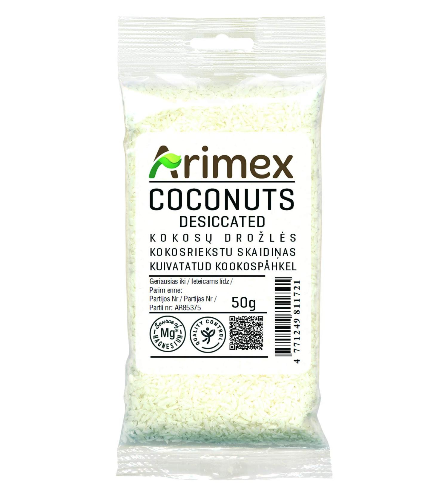 Arimex Dried Chips Coconut flakes, 50 g