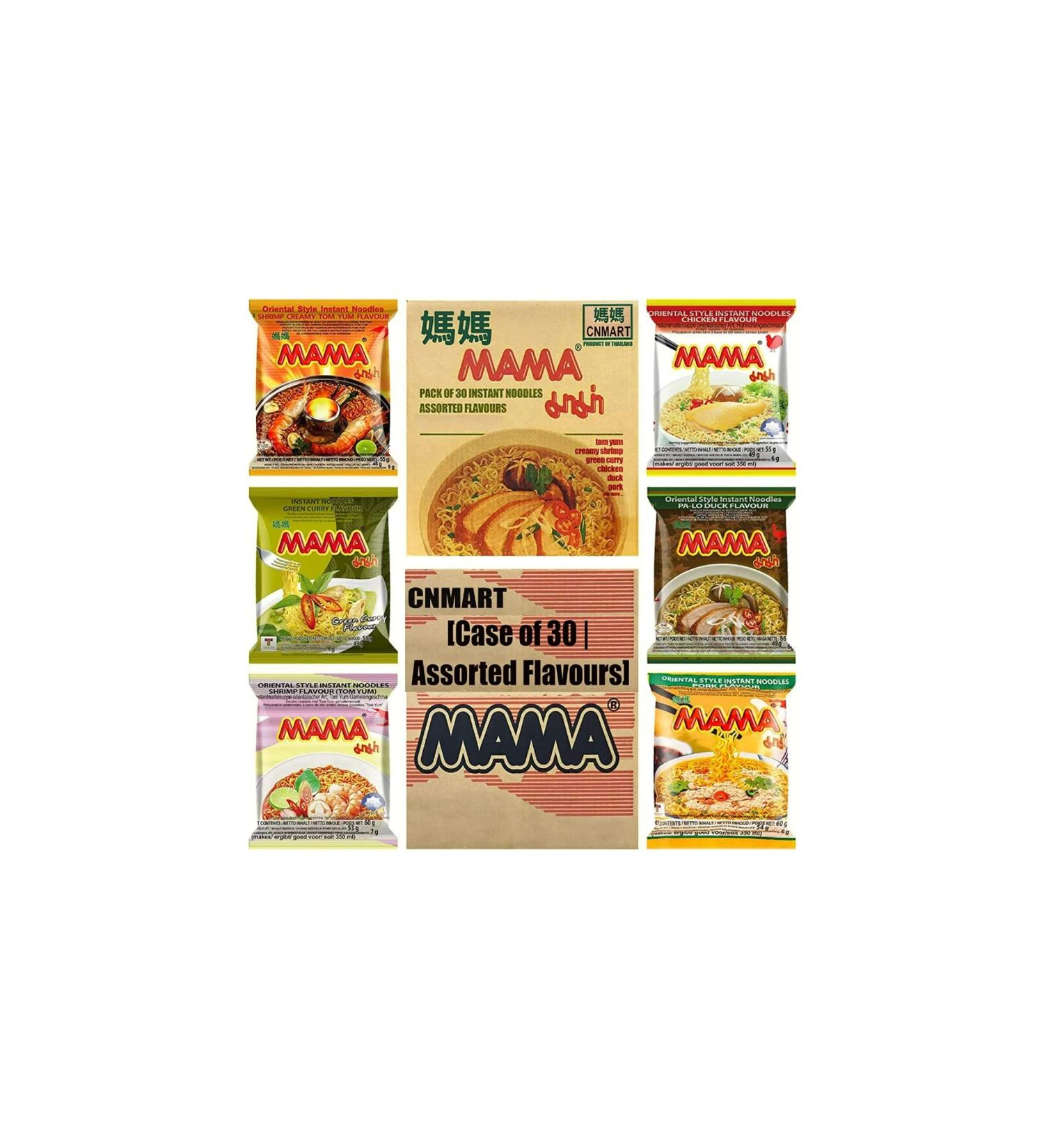 CNMART MAMA Instant Noodles Ramen Case of 30 | Assorted 3 Different Flavours  - Buy Online on GoSupps.com