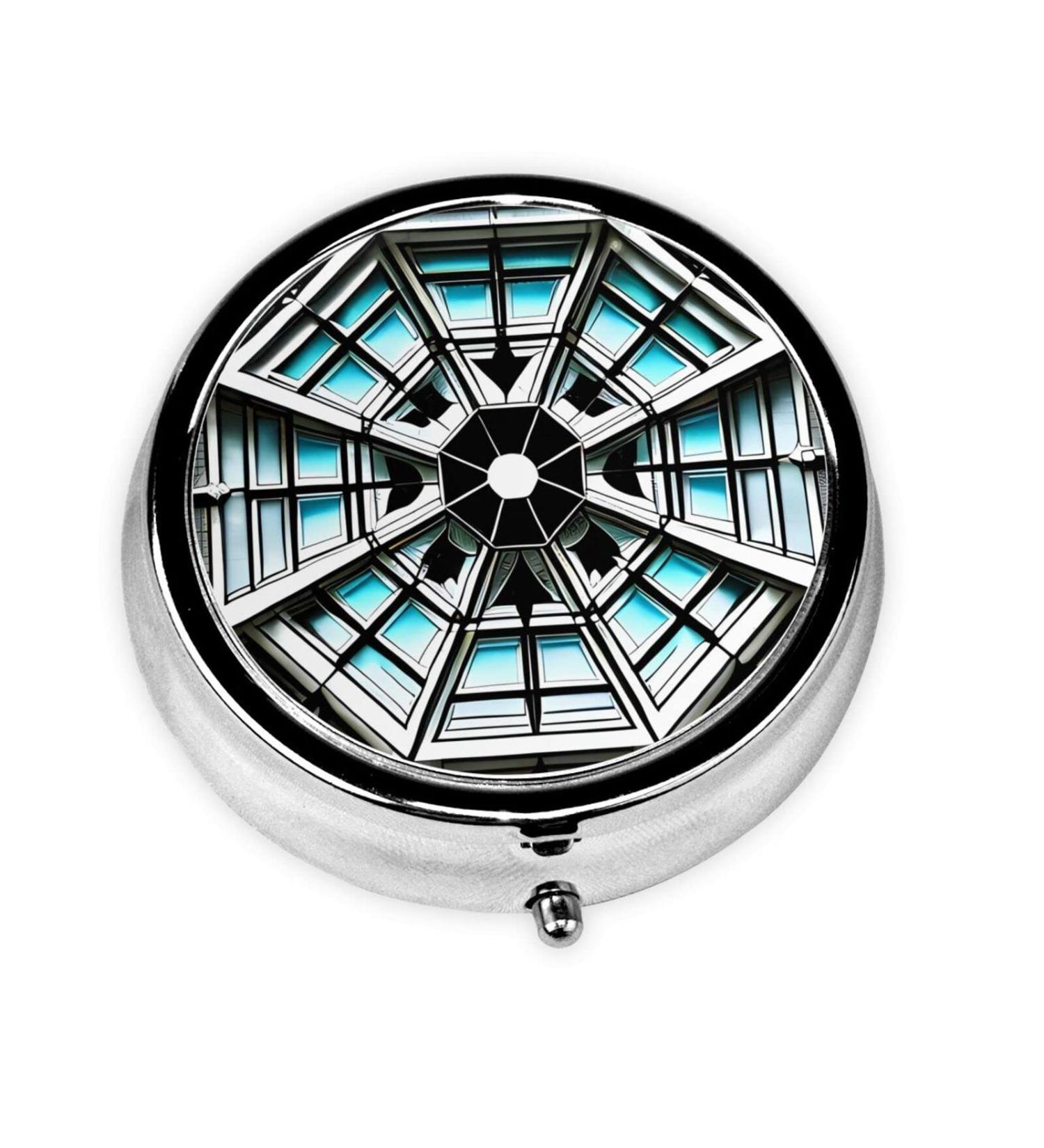 Octagon Round Pill Box - 3 Compartment Travel Organizer for Medications | Portable International Shipping - Buy Online on GoSupps.com