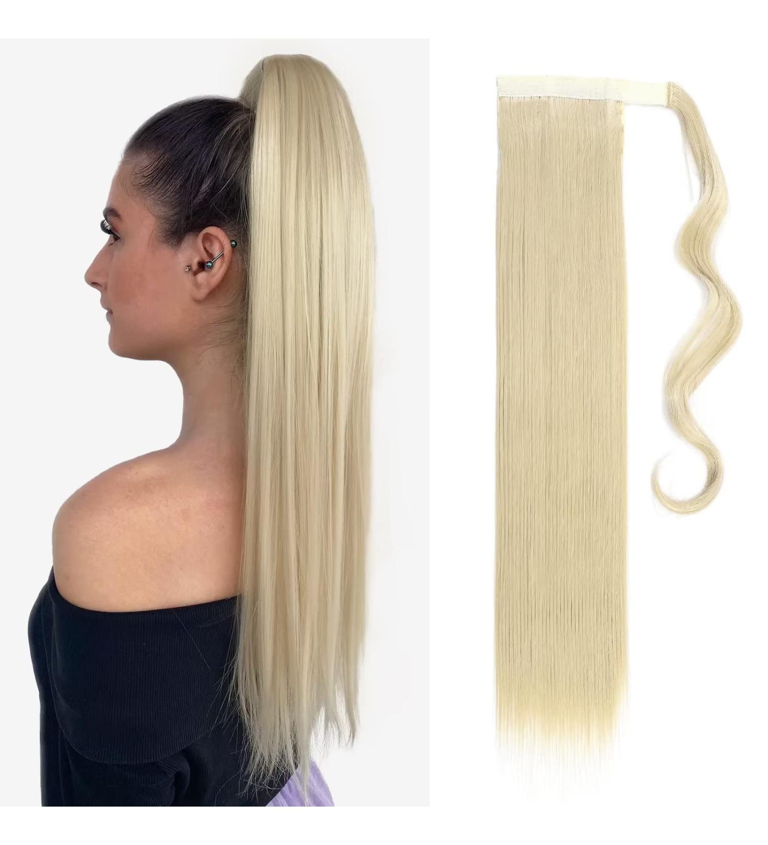 Tess Ponytail Extension 66 cm - Bleaching Blonde (#613c) Smooth Braid Hair Extension - 100g Long Hair Accessory - Buy Online on GoSupps.com