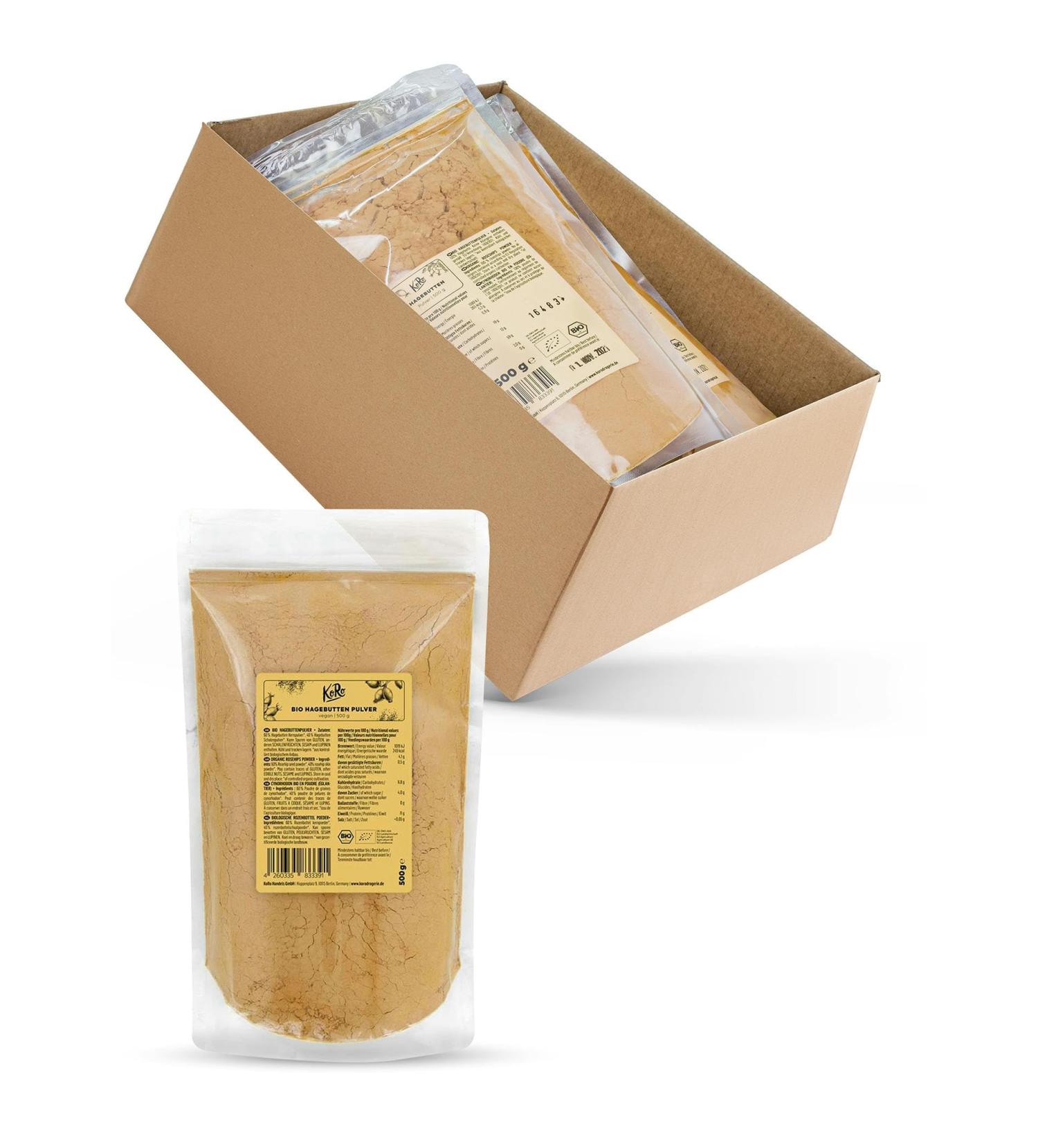 KoRo - Organic Rosehip Powder 4 x 500 g - Buy Online on GoSupps.com