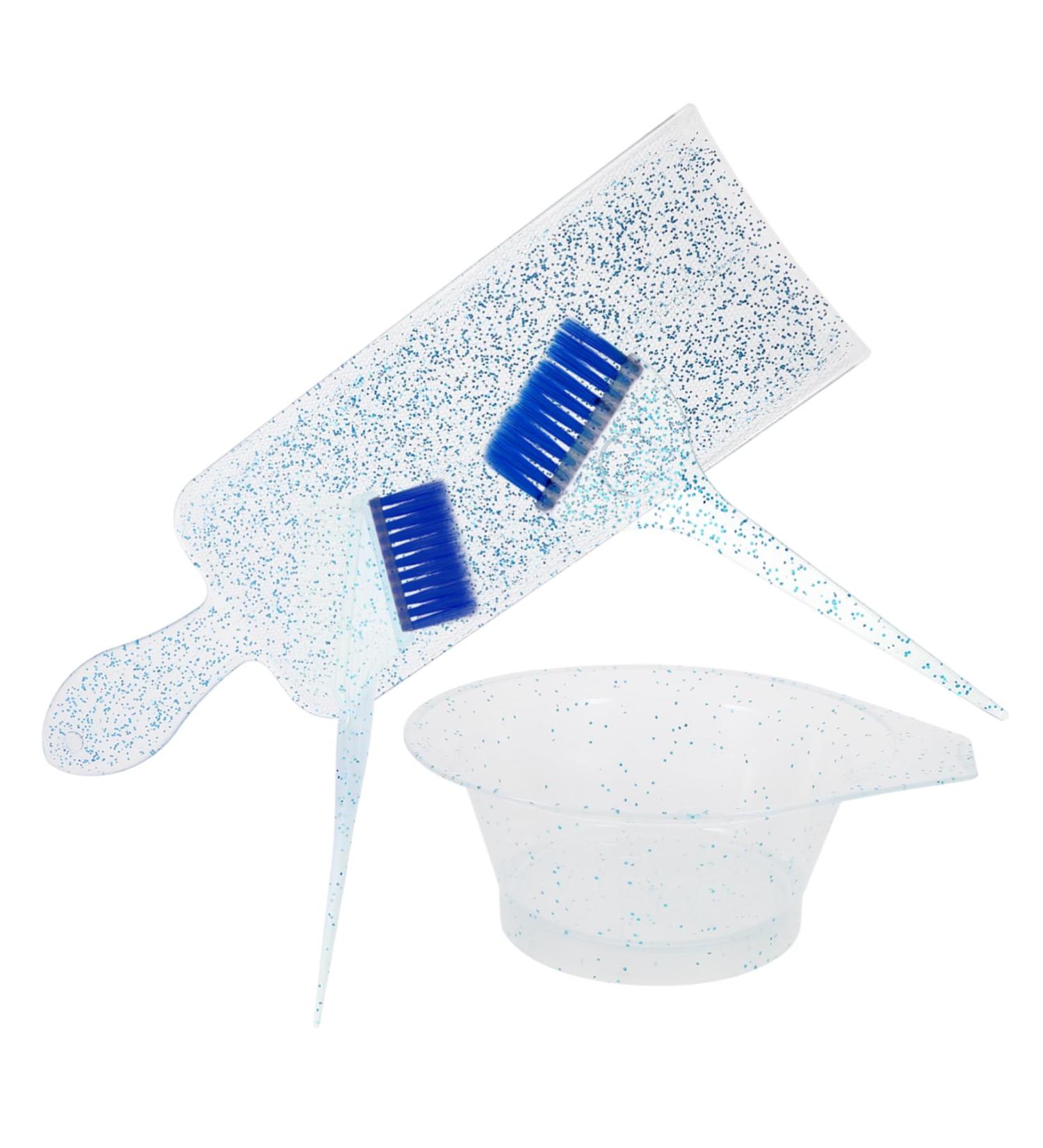 CRILSTYLEO 1 Set Translucent Hair Dye Set Hair Dye Bowl and Brush Hair Coloring Bowl and Brush Hair Dye Kit Brush and Bowl Hair Color Brush and Bowl Hair Color Mixing Bowl and Brush Pp 16.00X14.10X6.00CM Blue - Buy Online on GoSupps.com