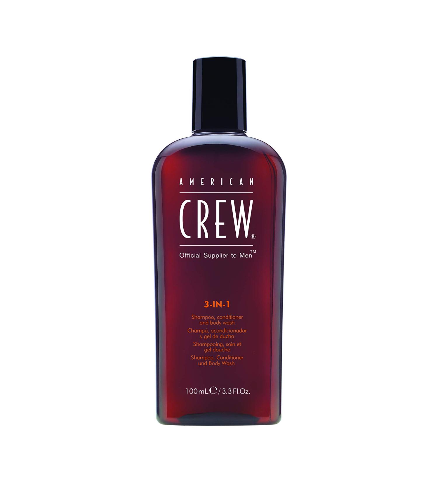 Shampoo, Conditioner & Body Wash for Men by American Crew, 3-in-1, NO FLAVOR?, 3.3 Fl Oz