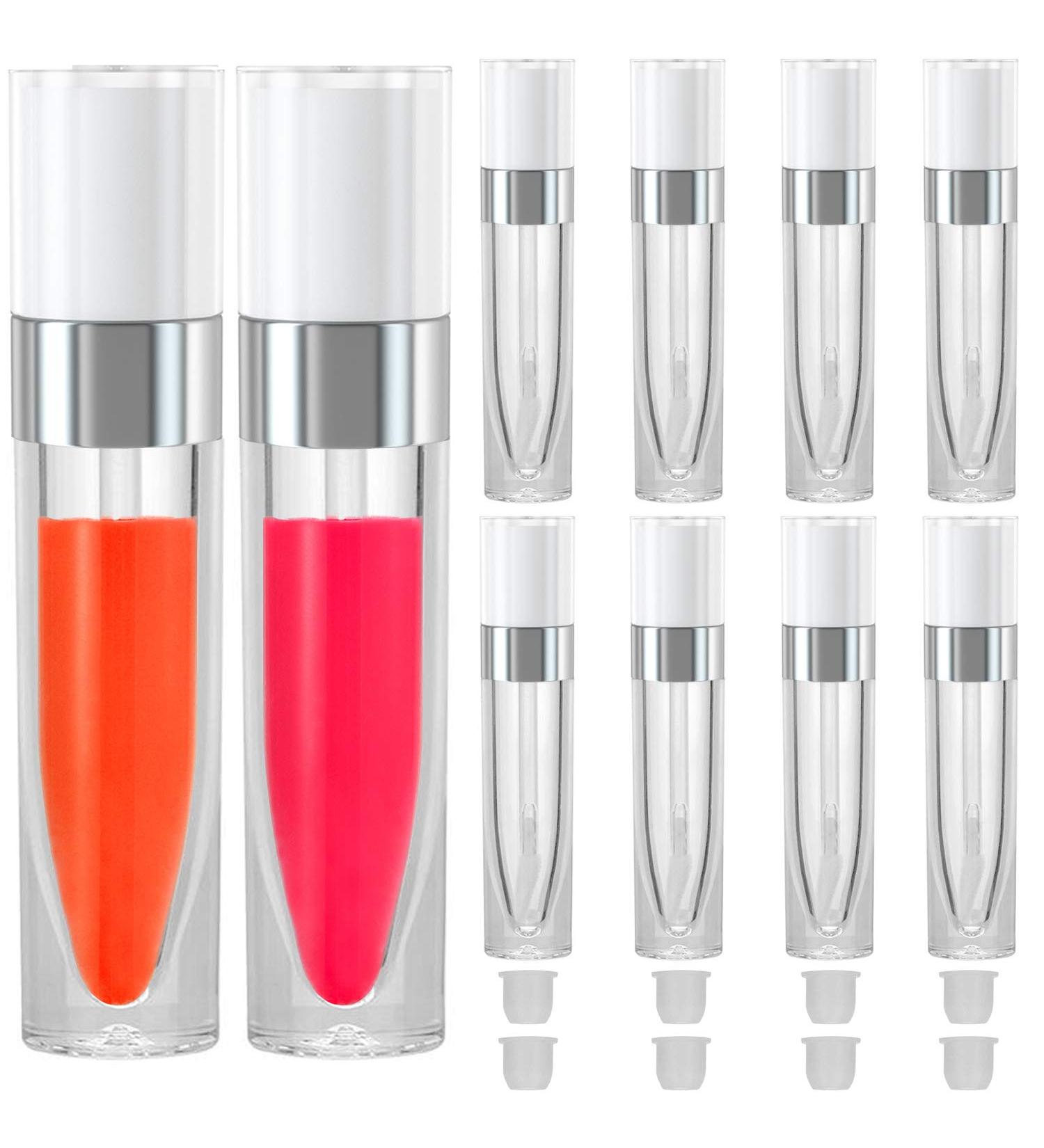 10 Pack RONRONS 6.4ml Empty Lip Gloss Bottles - Refillable, White, Wand Tip - Travel Size Lip Oil Vials for DIY Makeup - Buy Online on GoSupps.com