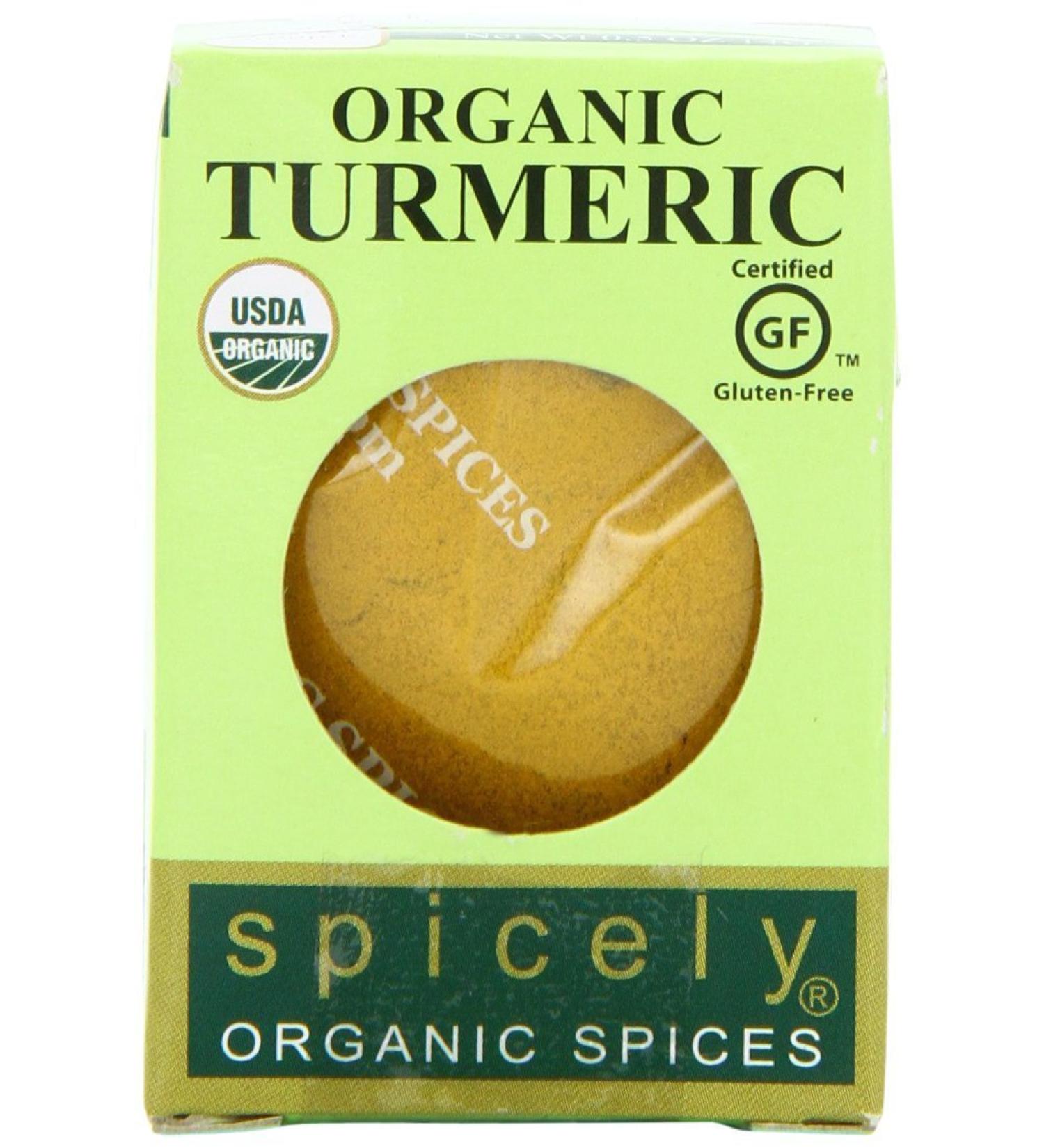 Spicely Organic Turmeric Powder 0.45oz - Gluten Free EcoBox | Pack of 1 - Buy Online on GoSupps.com