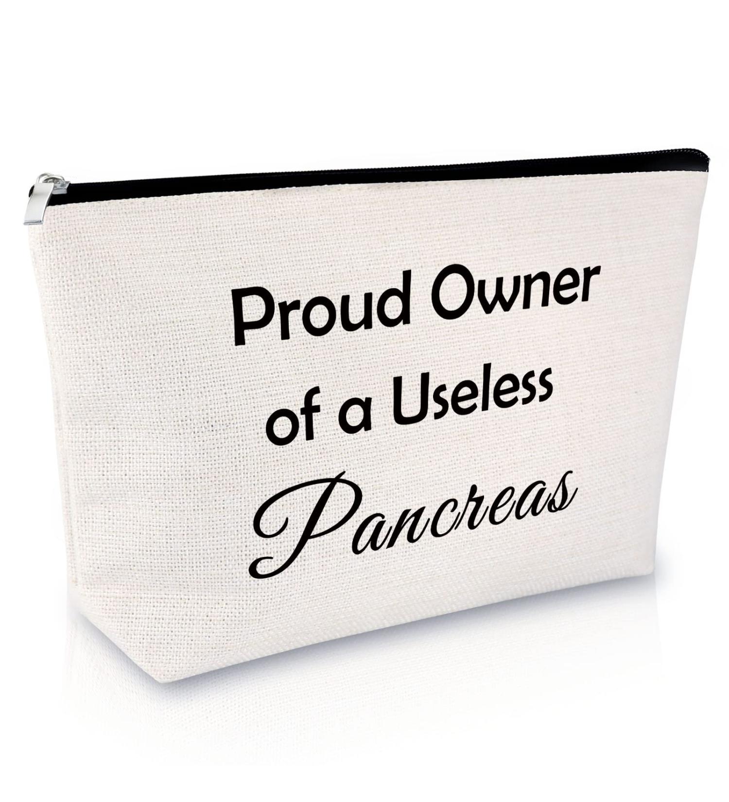 Sfodiary Diabetes Gift Makeup Bag | Diabetic Emergency & Awareness Support for Women | Grandma's Birthday & Christmas Cosmetic Travel Pouch - Buy Online on GoSupps.com