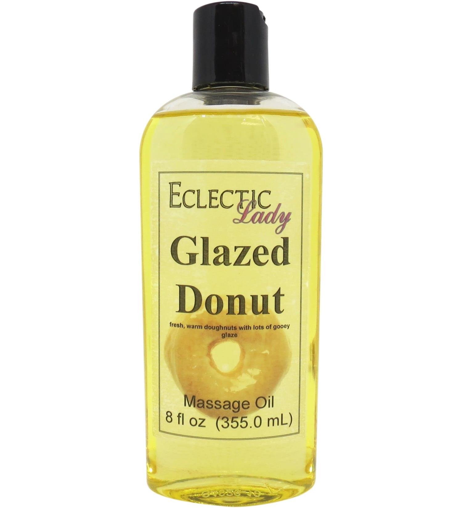 Glazed Donut Massage Oil 8 oz With Sweet Almond Oil and Jojoba Oil Preservative Free Perfect for Aromatherapy and Relaxation 8 Ounce - Buy Online on GoSupps.com