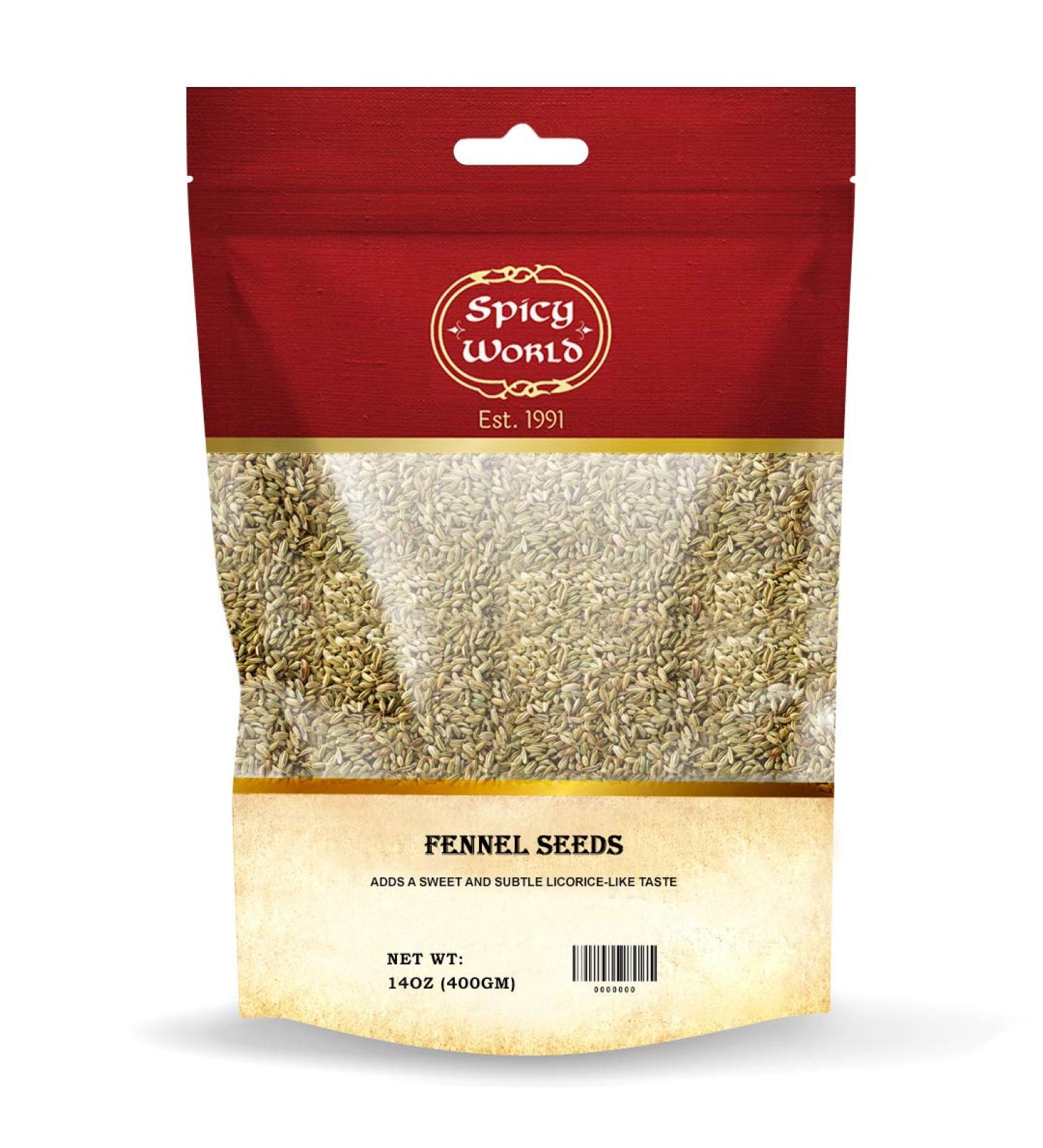 Spicy World Fennel Seeds Bag (14 Ounce)