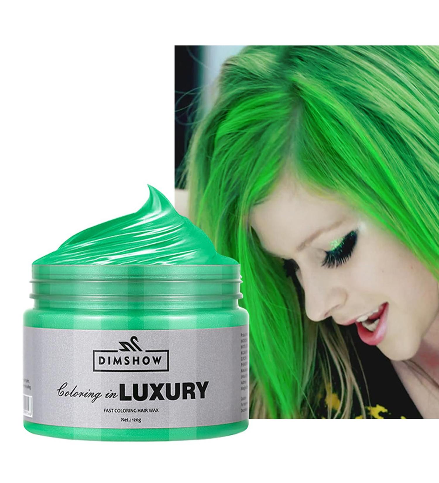 Green Temporary Hair Wax Crazy Green Hair Color Spray Temporary Washable Semi-Permanent Hair Colour Wash-out Hair Dye Instant Styling Hair Paste Mud Natural Hair Dye for Party Activities&Halloween - Buy Online on GoSupps.com