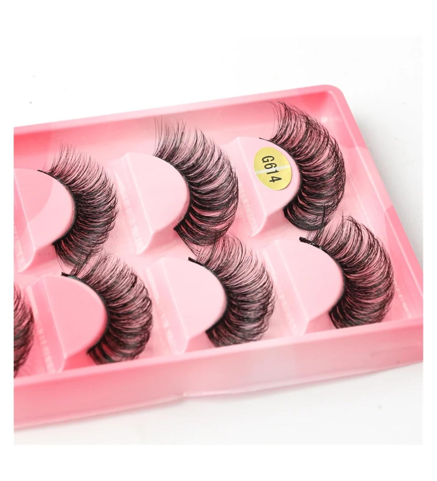 UAMOU 2/20/100 Boxes Mink Lashes Eyelashes 5 pairs Natural Curly Fake Eyelashes Thick Maquiagem Lash Extension Makeup Tools Cheerfully (Color : 5 pairs G614CS Size : 30 boxes) - Buy Online on GoSupps.com