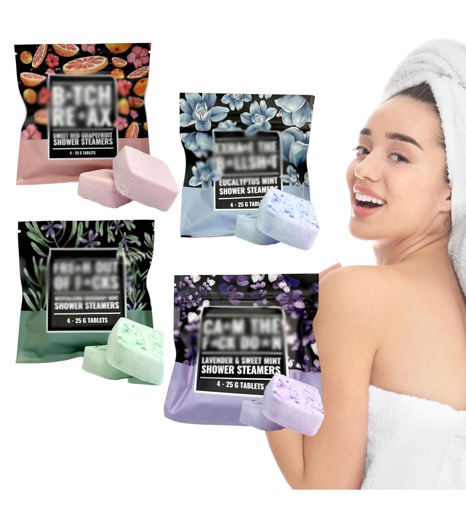 FEXPDL 4Pcs Shower Steamers Gift Set Shower Shower Aromatherapy Shower Gift Set Shower Steamers Aromatherapy Birthday Gifts for Women Shower Steamers for Women Gifts Anniversaries(Four Scents) MultiColoured-4 - Buy Online on GoSupps.com