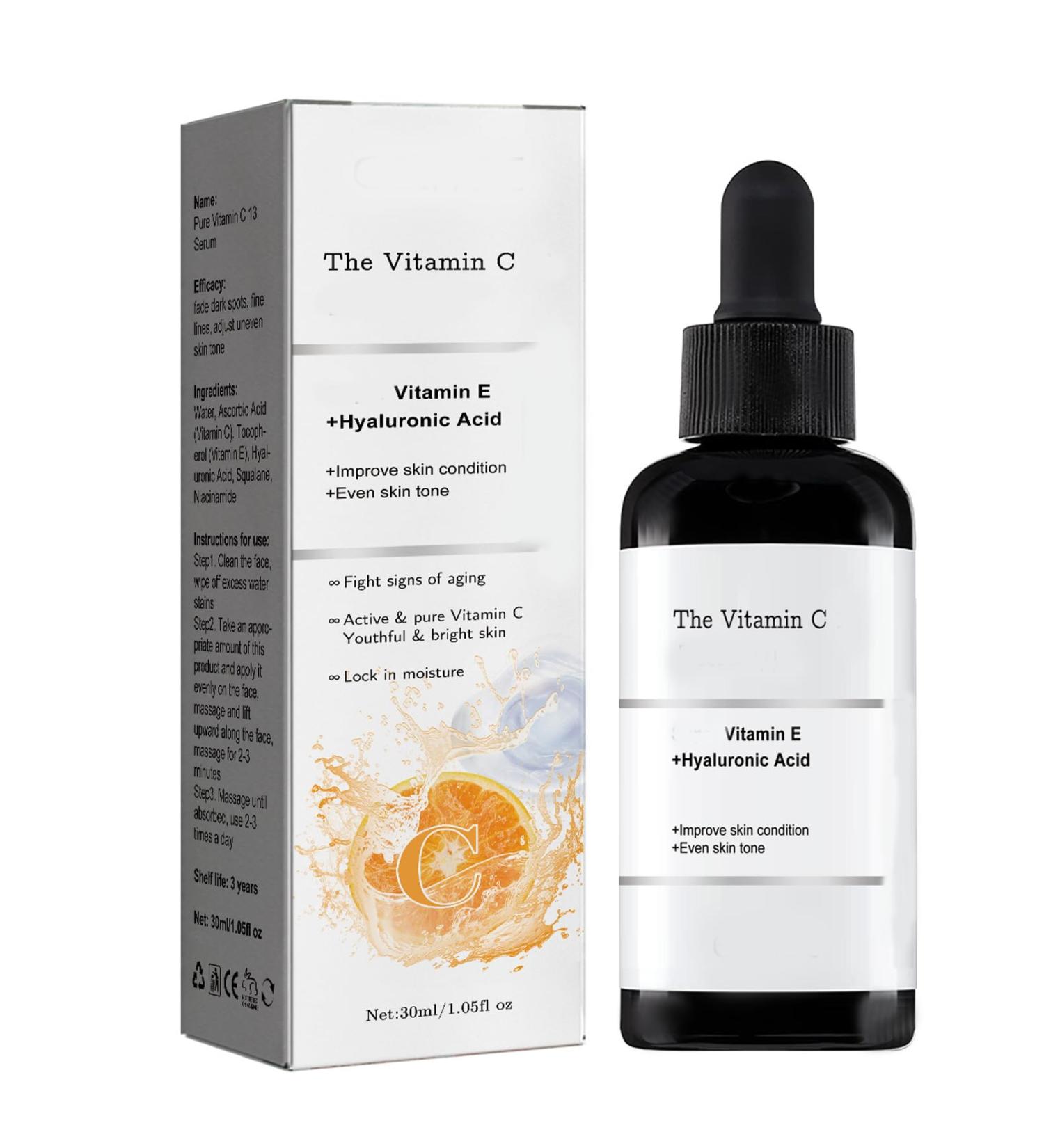 Vitamin C Face Serum for Wrinkle Vitamin C and E Serum Hyaluronic Acid Face Serum for Dark Spot Anti Aging & Even Skin Tone Nicotinamide Eye Serum Vitamin E Facial Serum High Hydrating Plump Skin - Buy Online on GoSupps.com
