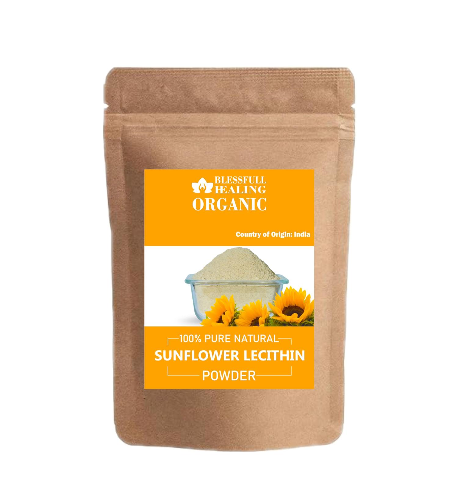 Organic Sunflower Lecithin Powder 100% Pure Natural 100 Gram / 3.52 oz 3.53 Ounce (Pack of 1) - Buy Online on GoSupps.com