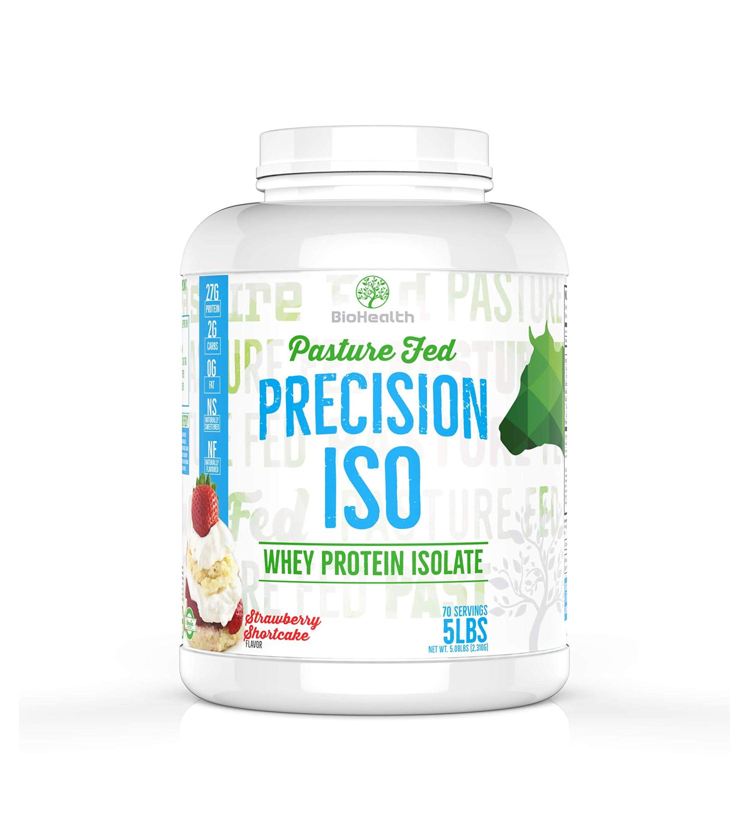 Precision ISO Strawberry Shortcake - 5lb Whey Protein Isolate | Non-GMO Sugar Free | 70 Servings - Buy Internationally - Buy Online on GoSupps.com