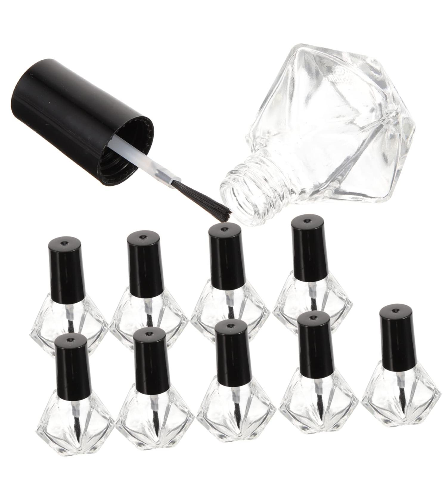  Ipetboom Ipetboom 10 Pieces Bottle Nail Polish Nail Gel Polish Containers Polish Size Glass Storage Containers Portable with Nail Gels Holder for Nail Gels Glass Transparent - Buy Online on GoSupps.com