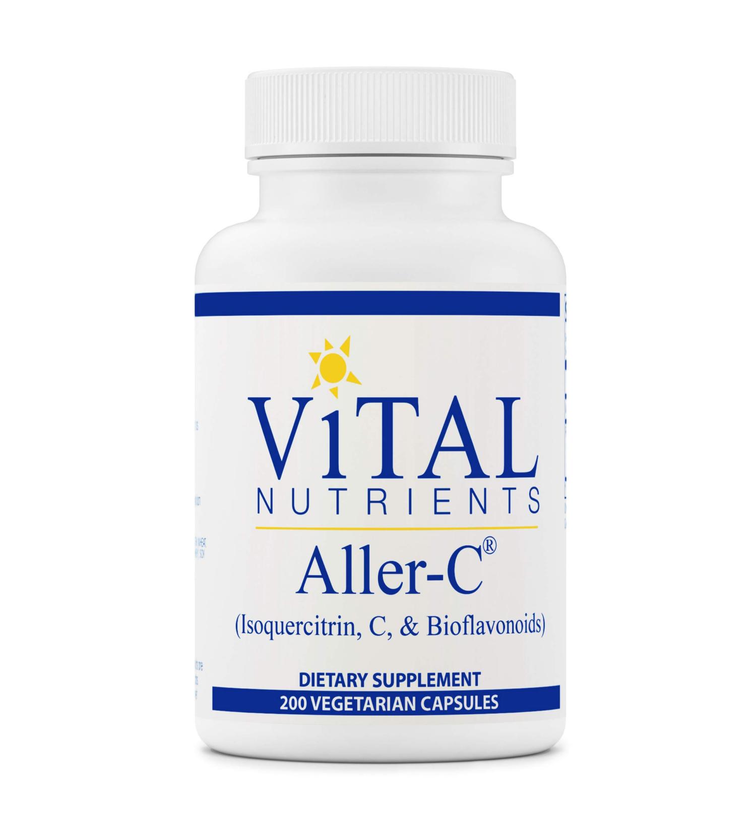 Vital Nutrients Aller-C 200 Veggie Caps | Natural Allergy Relief - Buy Online on GoSupps.com