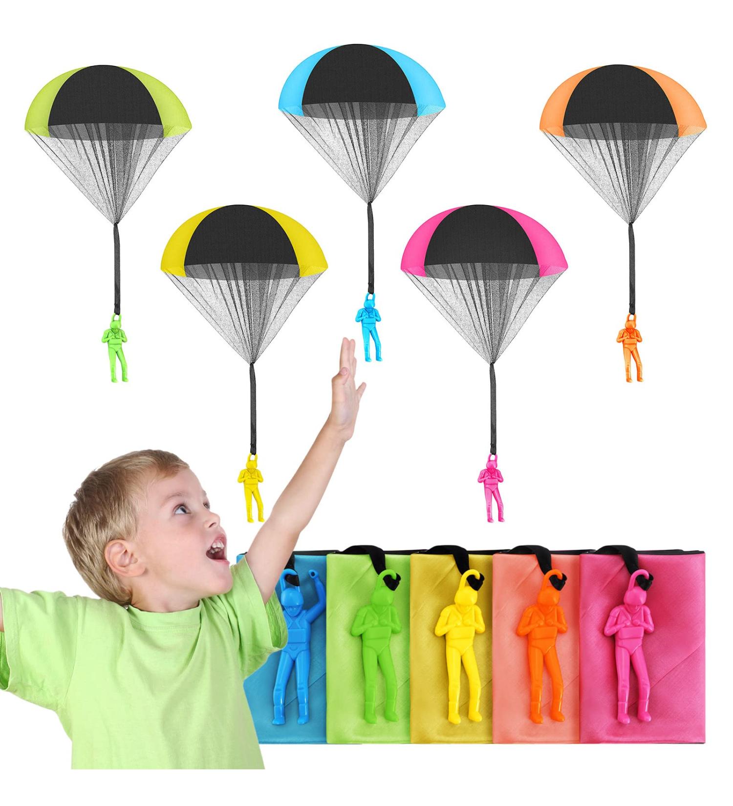 Ucradle Parachute Children's Toys 10 Pcs Parachutist Outdoor Fun Ideal Party Favors & Birthday Gifts - Buy Online on GoSupps.com