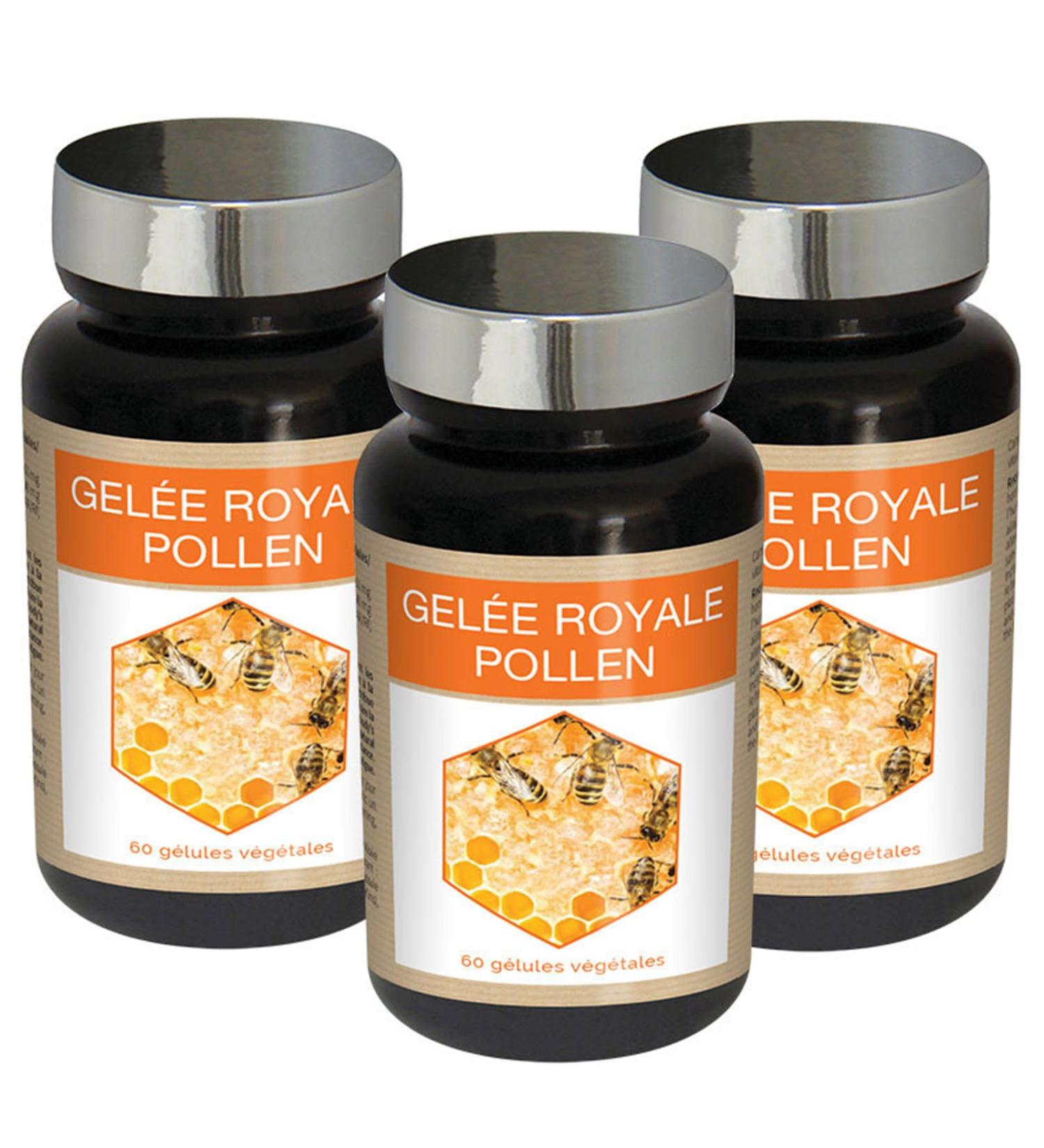 NUTRI EXPERT - Gel e Royale Pollen - Compl ment alimentaire - Soutien des d fenses naturelles - Tonus & Vitalit - Aide r duire la Fatigue - Lot de 3 produits - Buy Online on GoSupps.com