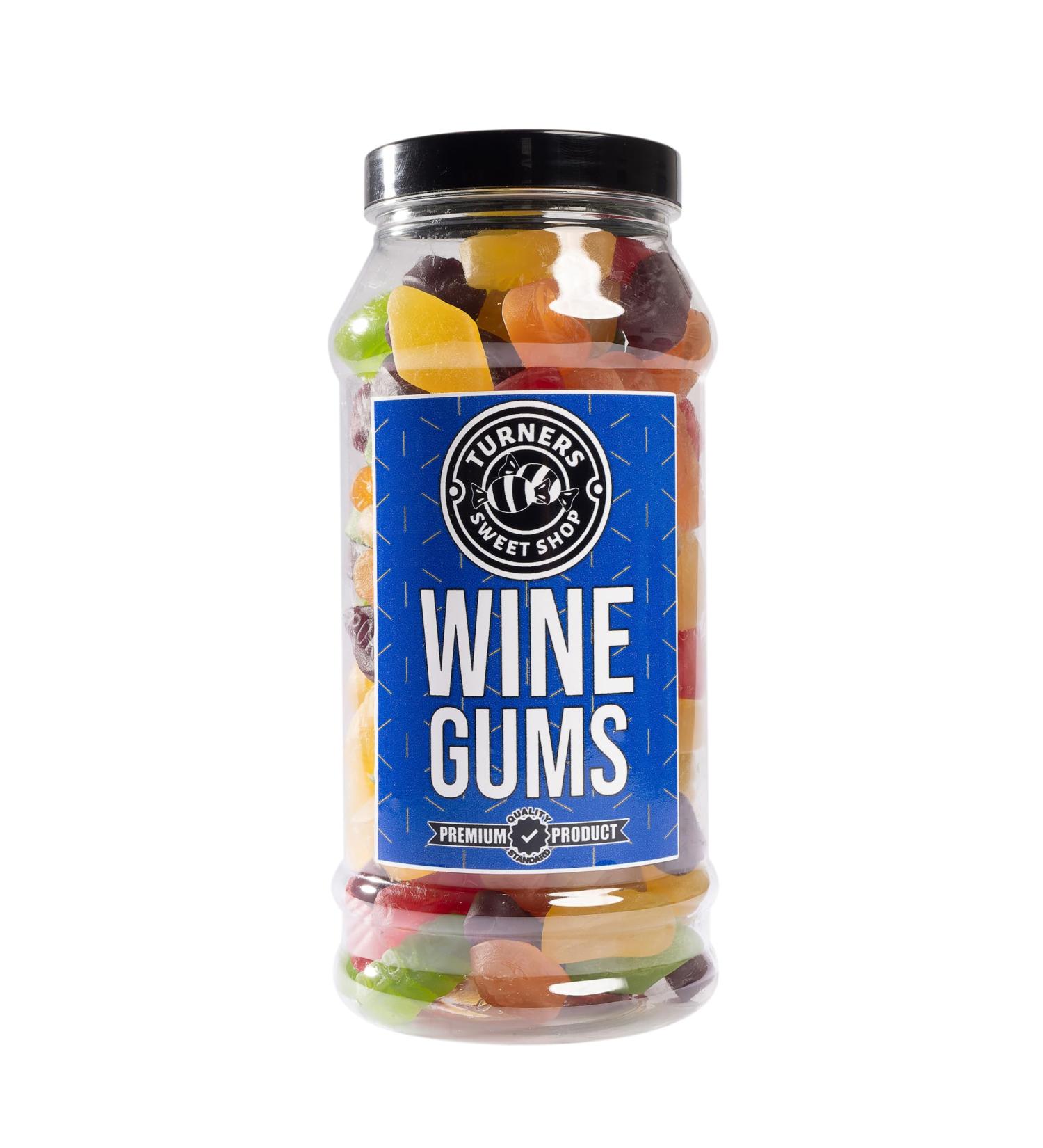 Wine Gums - 700g by Turners Sweet Shop Traditional Retro Gift Jar Classic Original Pick & Mix Sweets Quality Confectionary Fantastic Gifts for Him Her or Them