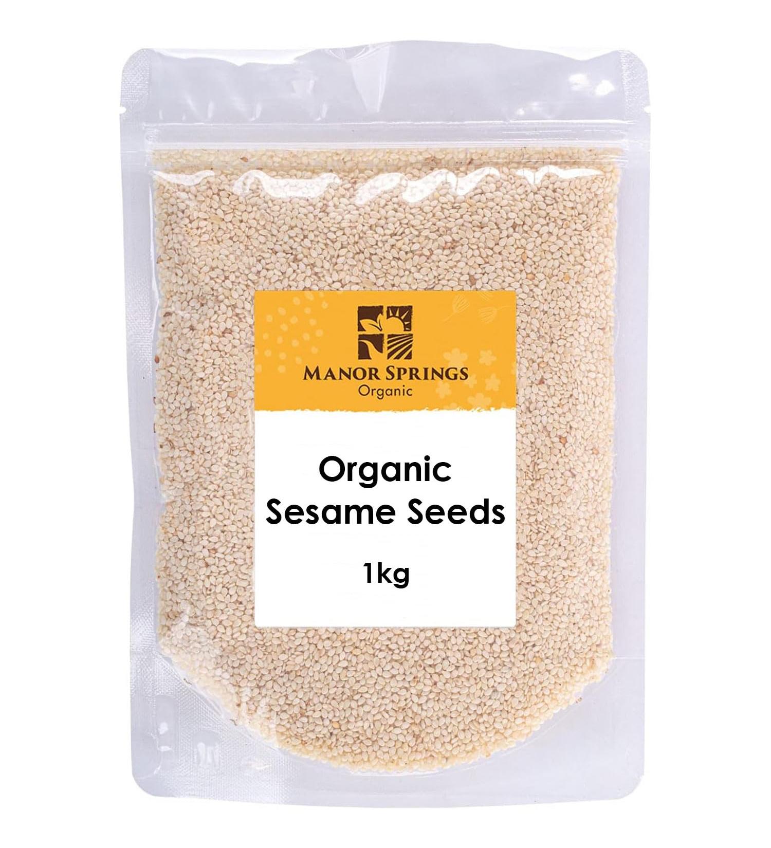 Organic Sesame Seeds 1kg by Manor Springs Organic - Buy Online on GoSupps.com