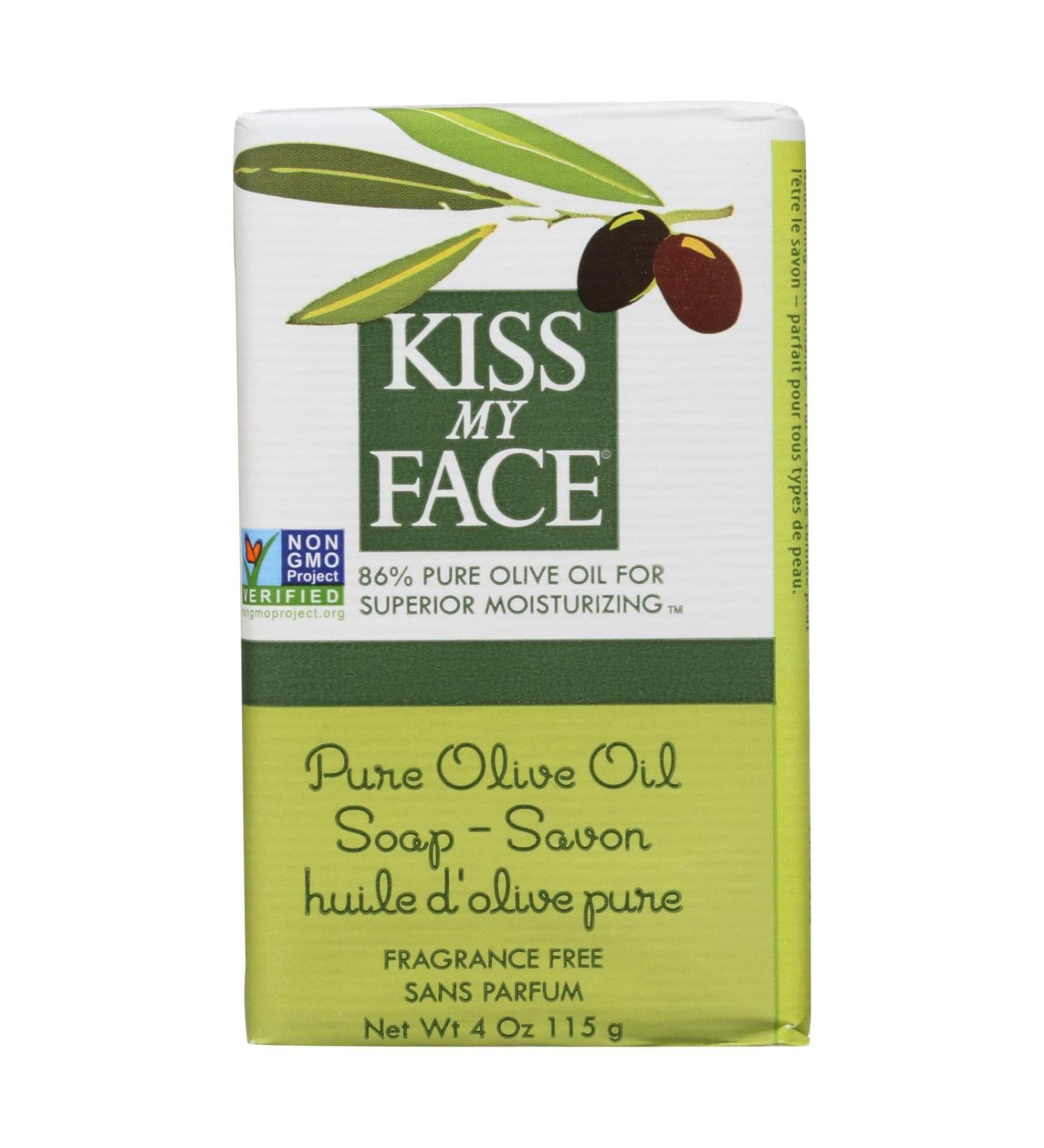 KISS MY FACE BAR SOAP Pure Olive Oil 4 OZ