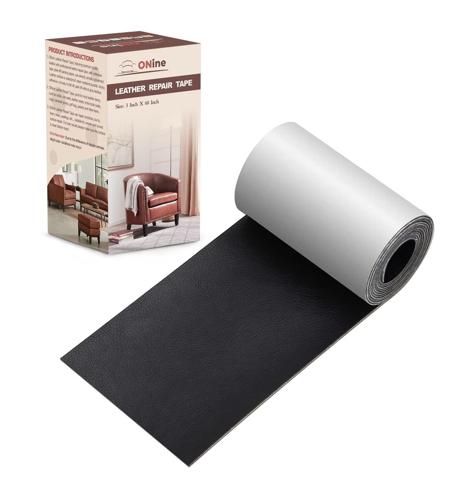 Leather Tape 3X60 Inch Self-Adhesive Leather Repair Patch for Sofas  Couch  Furniture  Drivers Seat(Black) 3 x 60 Inches Black - Buy Online on GoSupps.com