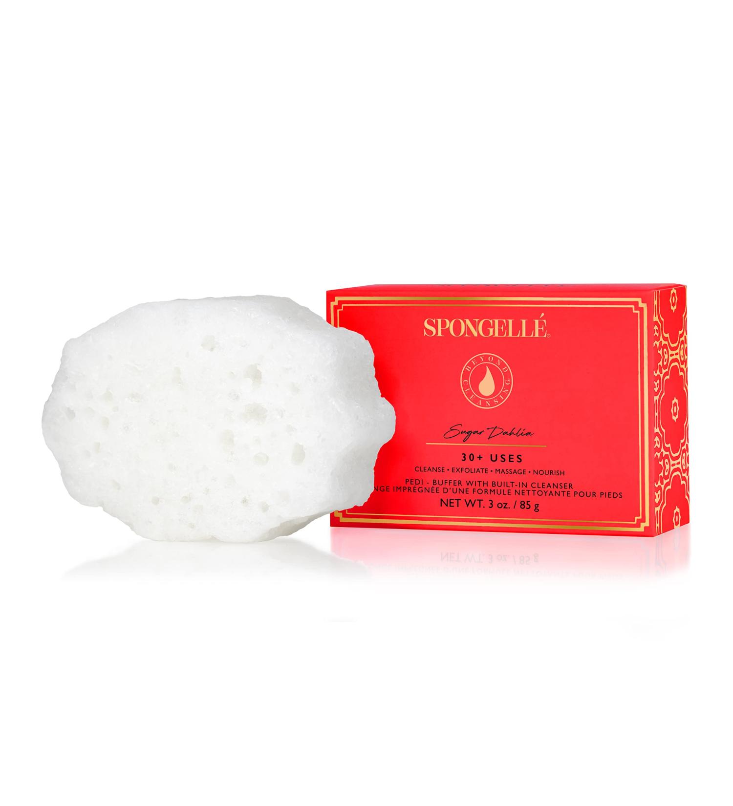 Spongell Pedi-Buffer - Cleanse Exfoliate & Polish Feet - Sugar Dahlia