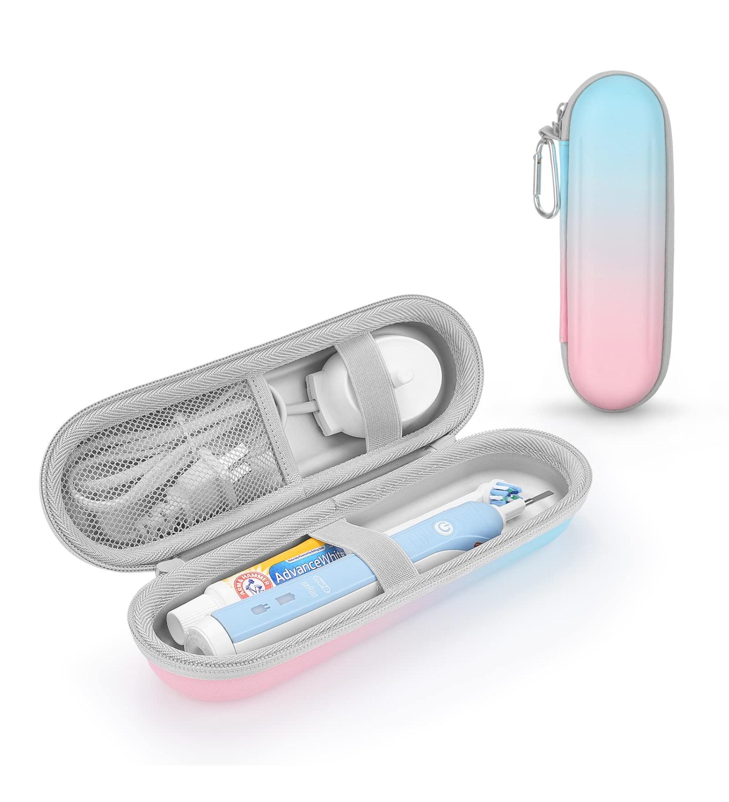 Yinke Travel Case for Philips Sonicare/Braun Oral-B Pro Electric Toothbrush - Protective EVA Storage Bag for Oral-B Pro 1000/1500 & IO Series 7/8/9 - Gradient Light Gray - Buy Online on GoSupps.com