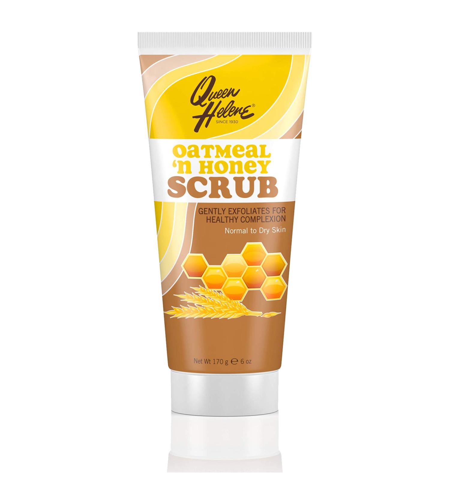 Para Laboratories Queen Helene Gentle Facial Scrub Oatmeal & Honey 6 oz - Exfoliate and Hydrate Your Skin - Buy Online on GoSupps.com