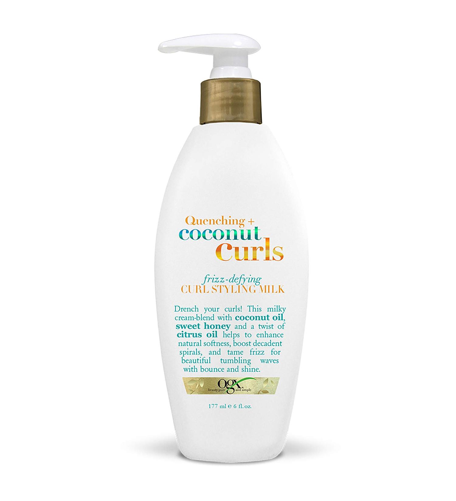OGX Coconut Curls Curl Styling Milk 6 fl oz - Nourishing Leave-In Treatment - Buy Online on GoSupps.com