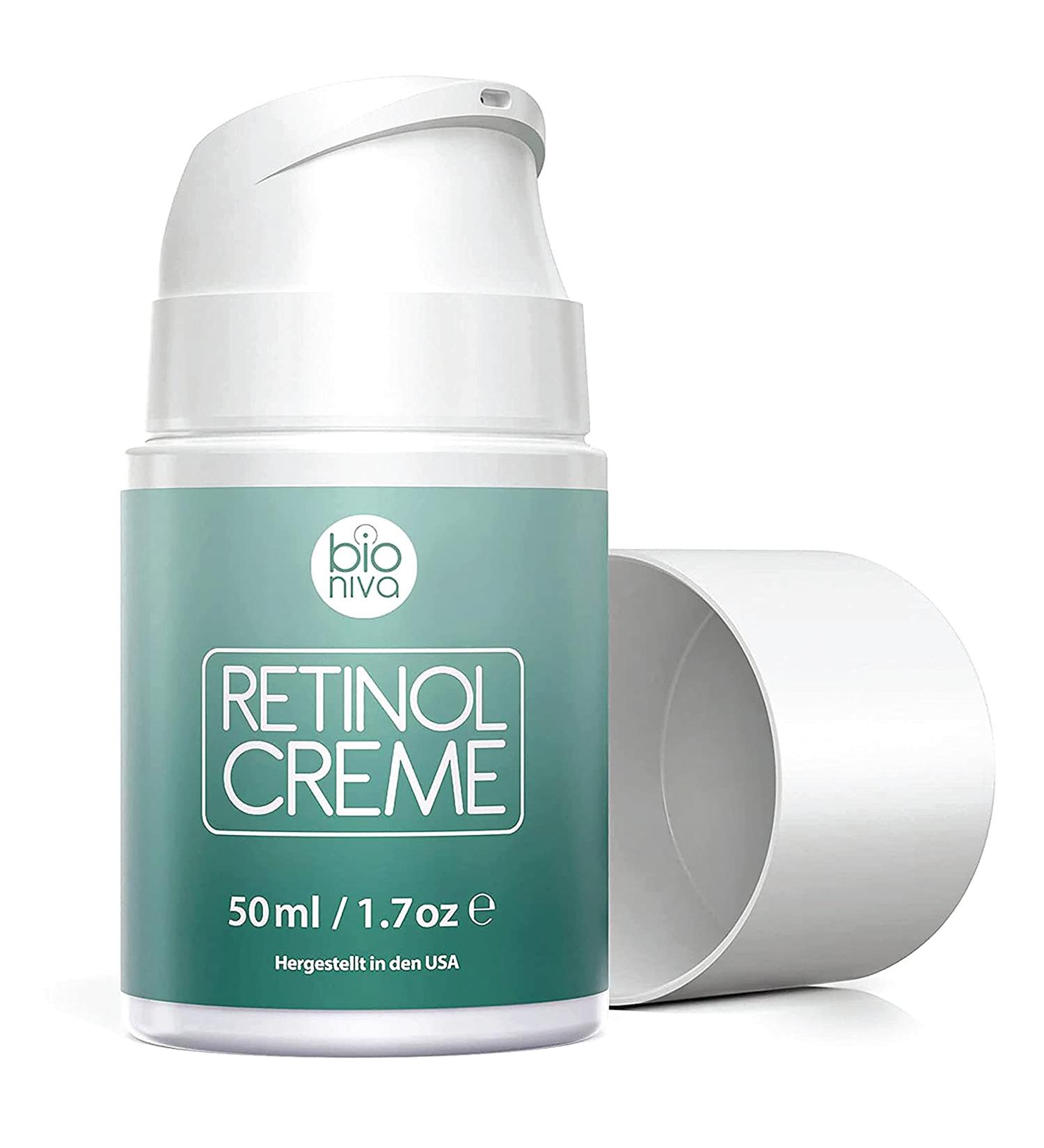 Award Winning Bioniva Retinol Moisturizer Cream - 2.5% Retinol Liposome Delivery System with Vitamin C Aloe & Vegan Hyaluronic Acid - Anti Aging & Anti Wrinkle Face Cream. 50ml - Buy Online on GoSupps.com