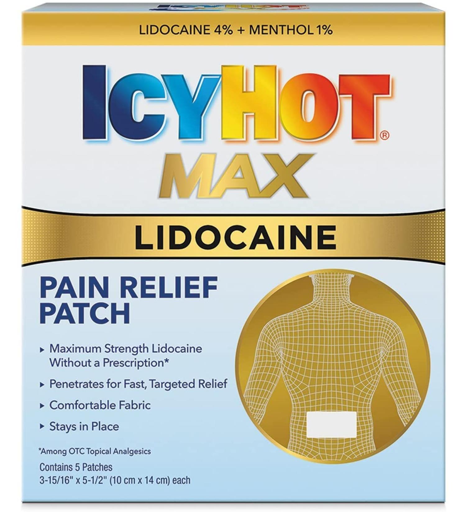 Icy Hot Original Large Pain Relief Patches | 5 Count | Fast Relief for Muscle & Joint Pain - Buy Online on GoSupps.com