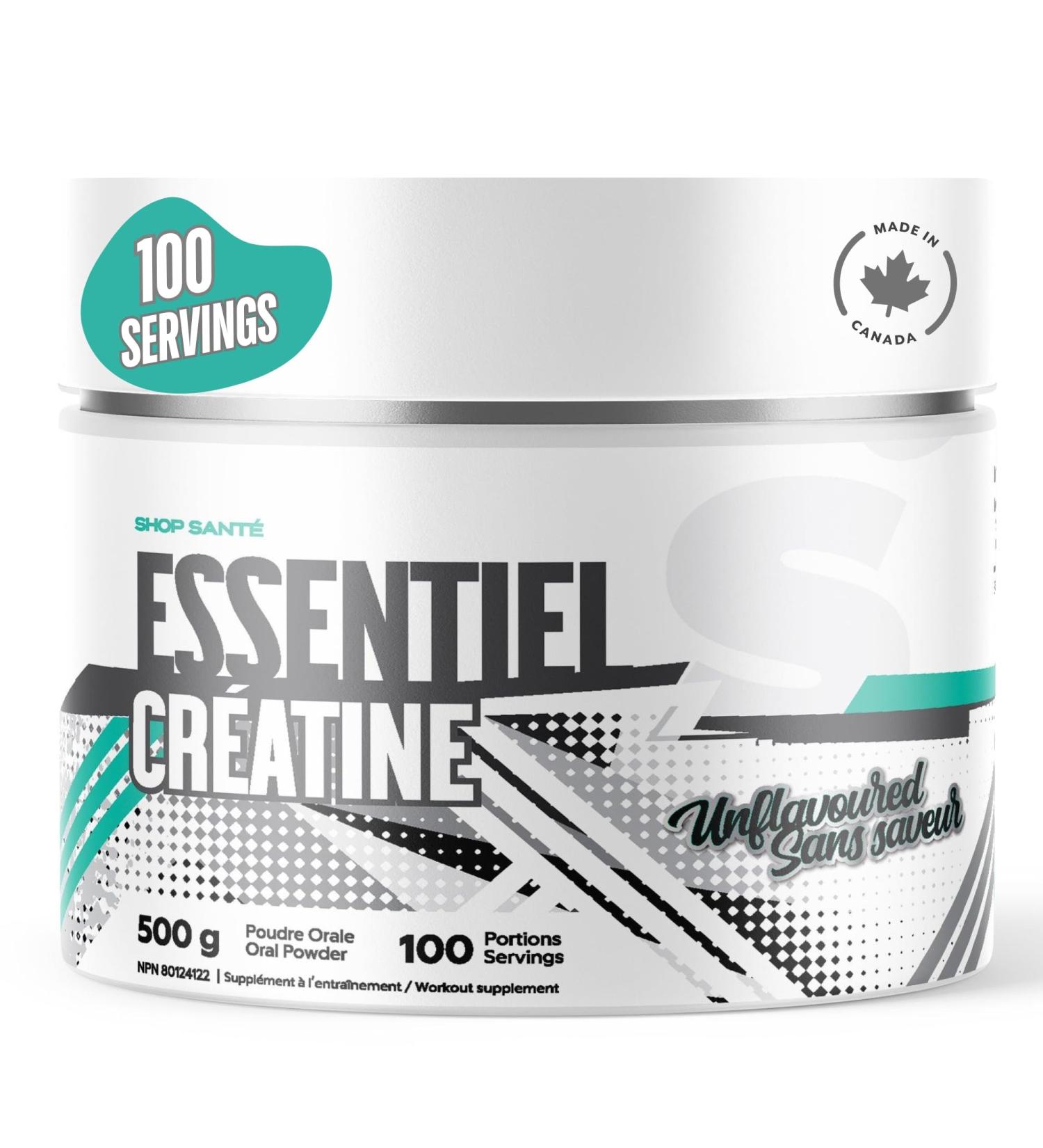 Shop Sante Creatine Monohydrate Powder 500g Unflavoured Enhances Muscle Growth & Performance 100 Servings Pre-Workout Muscle Builder Pure Creatine Powder for Improved Workouts - Buy Online on GoSupps.com