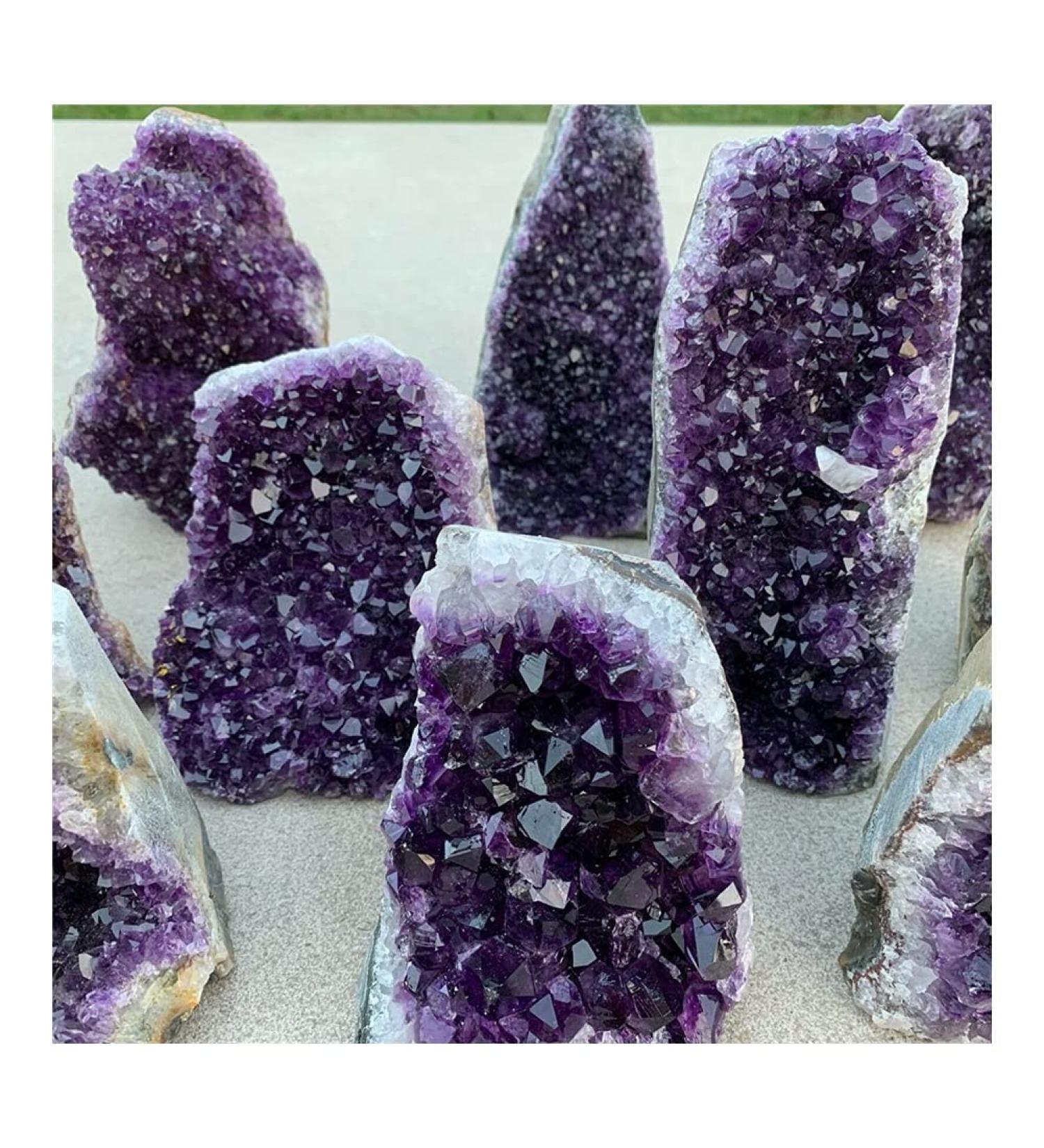 Natural Crystal Rough Stone Crafts Quality Hote uruguary Dark Purple Amethyst Cluster Natural Amethyst geode Crystal Decoration (Size : 450-500g) - Buy Online on GoSupps.com