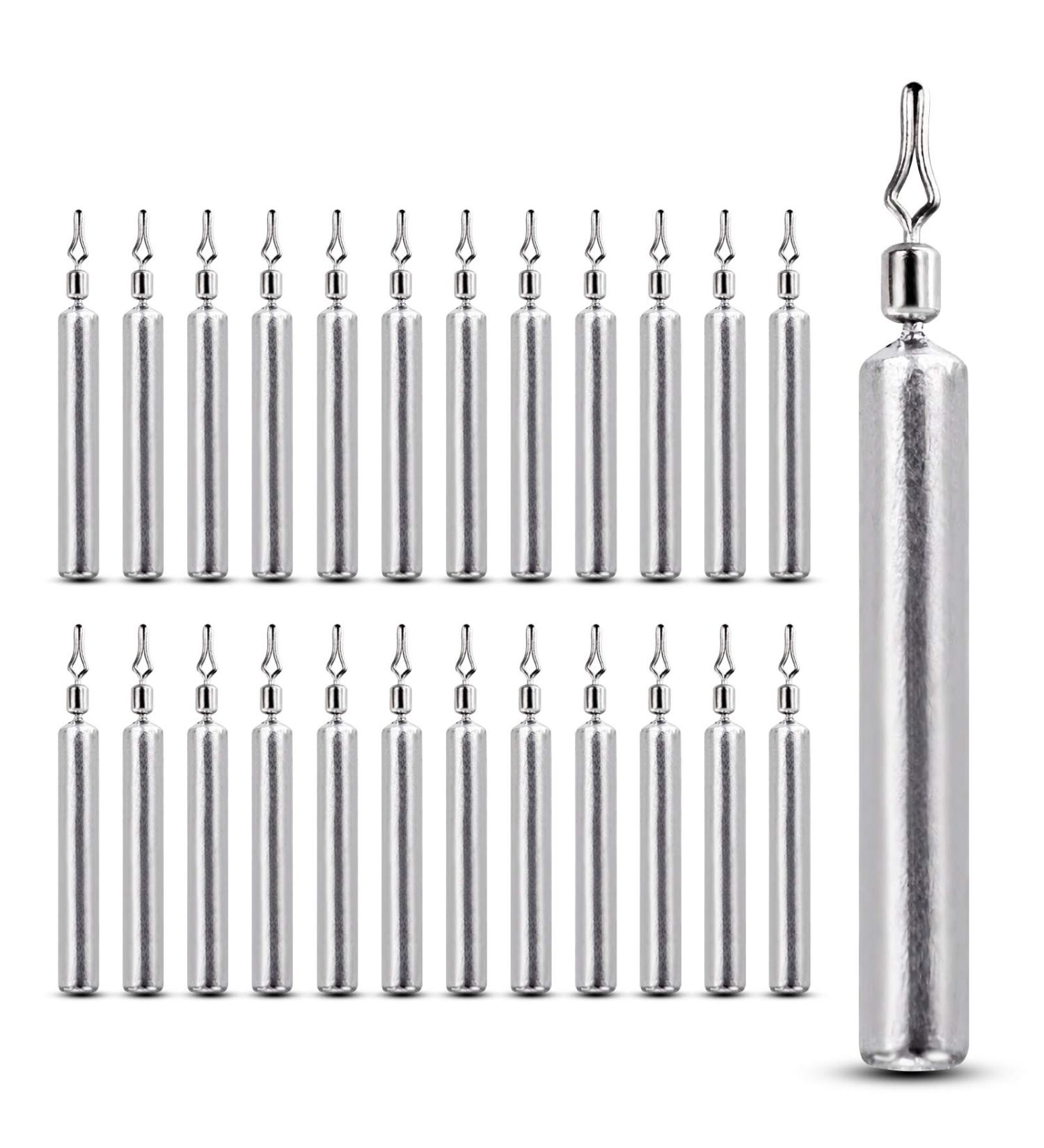 AMYSPORTS Drop Shot Weights - Saltwater & Freshwater Fishing Lead Sinker - Bass Rig Cylinder - Catfishing Size 6 (3/4oz.) - 25 pcs - Buy Online on GoSupps.com