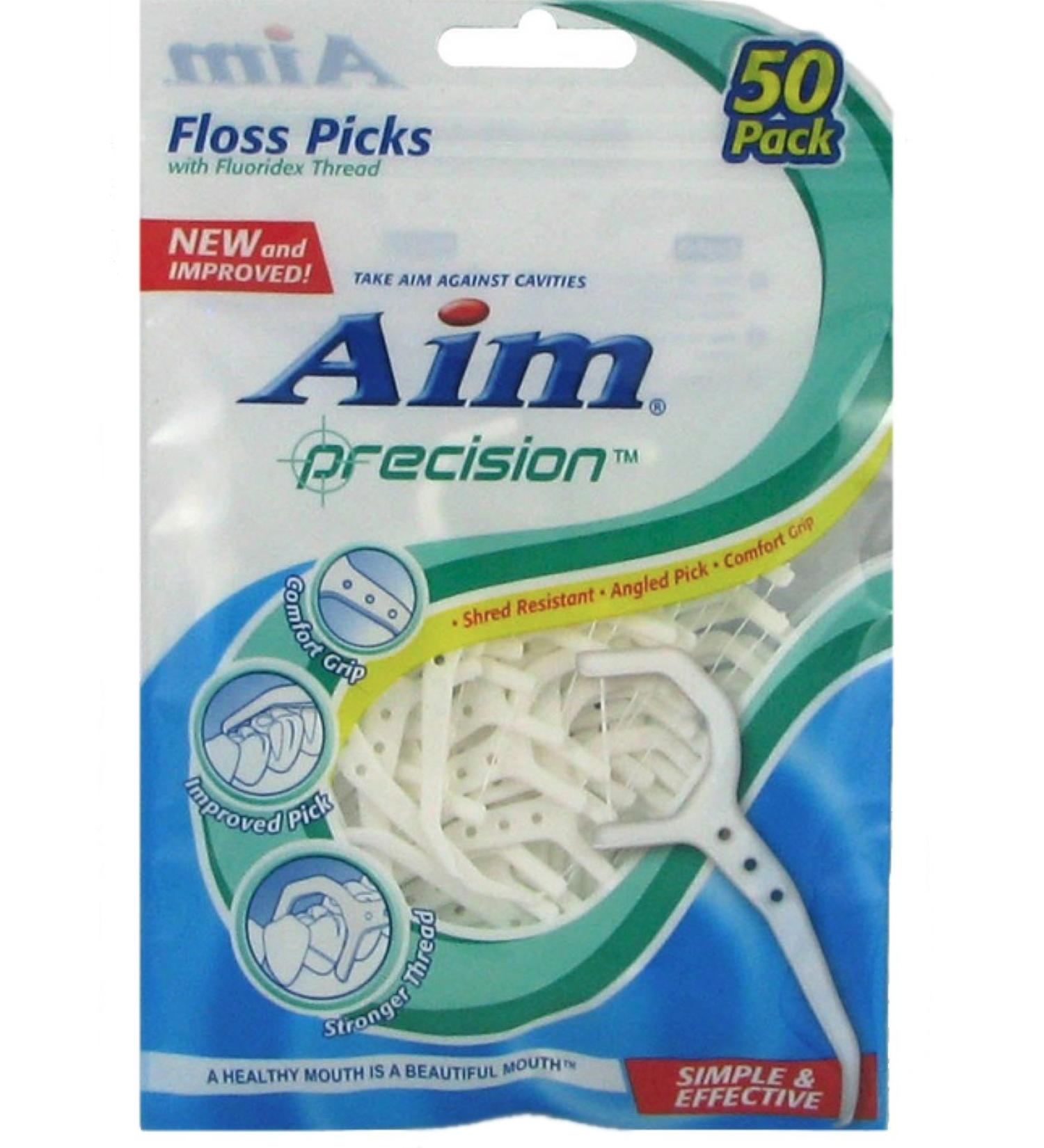 Aim Floss Picks Waxed 50 Each