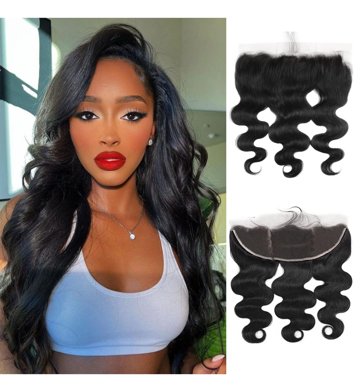 12 Body Wave HD Lace Frontal Closure- 10A Brazilian Virgin Human Hair - Buy Online on GoSupps.com