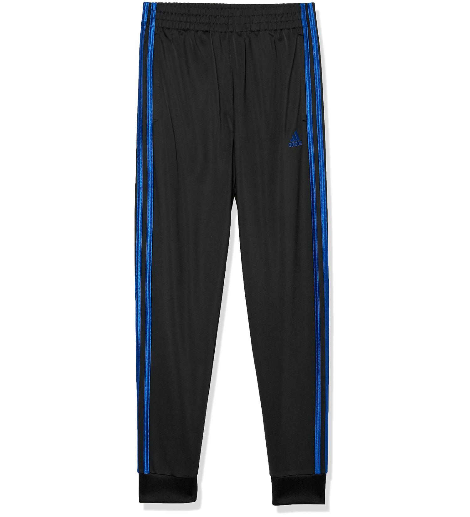 adidas Boys' Iconic Tricot Jogger Pants - Large Black/Collegiate Royal - Buy Online on GoSupps.com