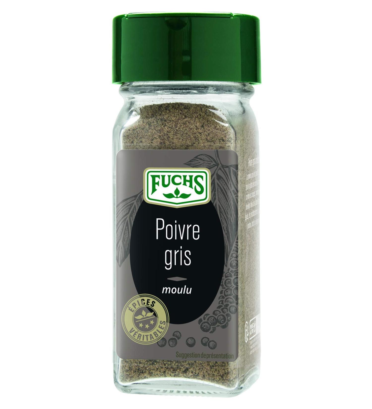 FUCHS Real Spices Ground Grey Pepper Bottle 40 g - Buy Online on GoSupps.com
