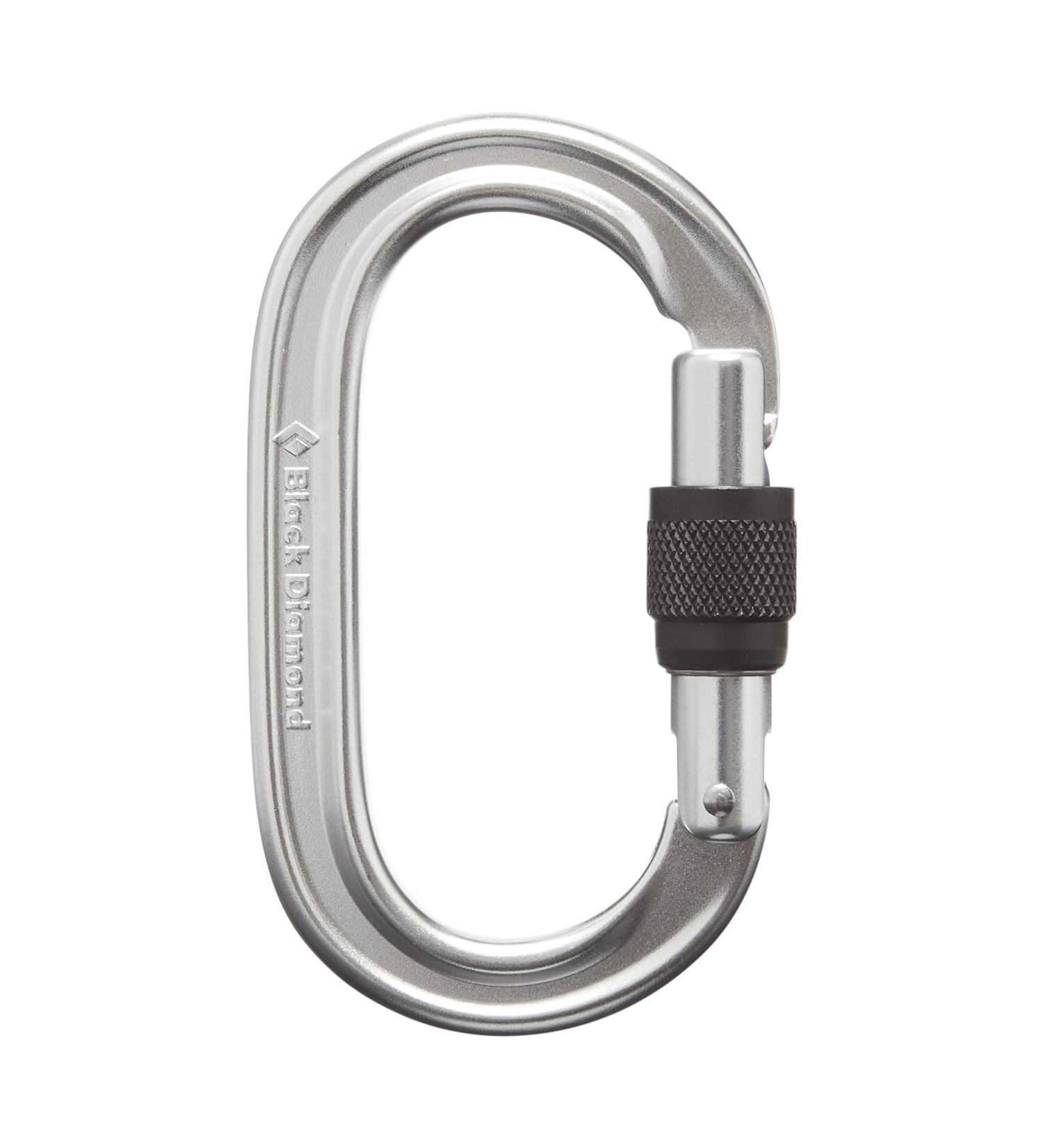 Black Diamond Oval Keylock Screwgate Biner One Size Polished