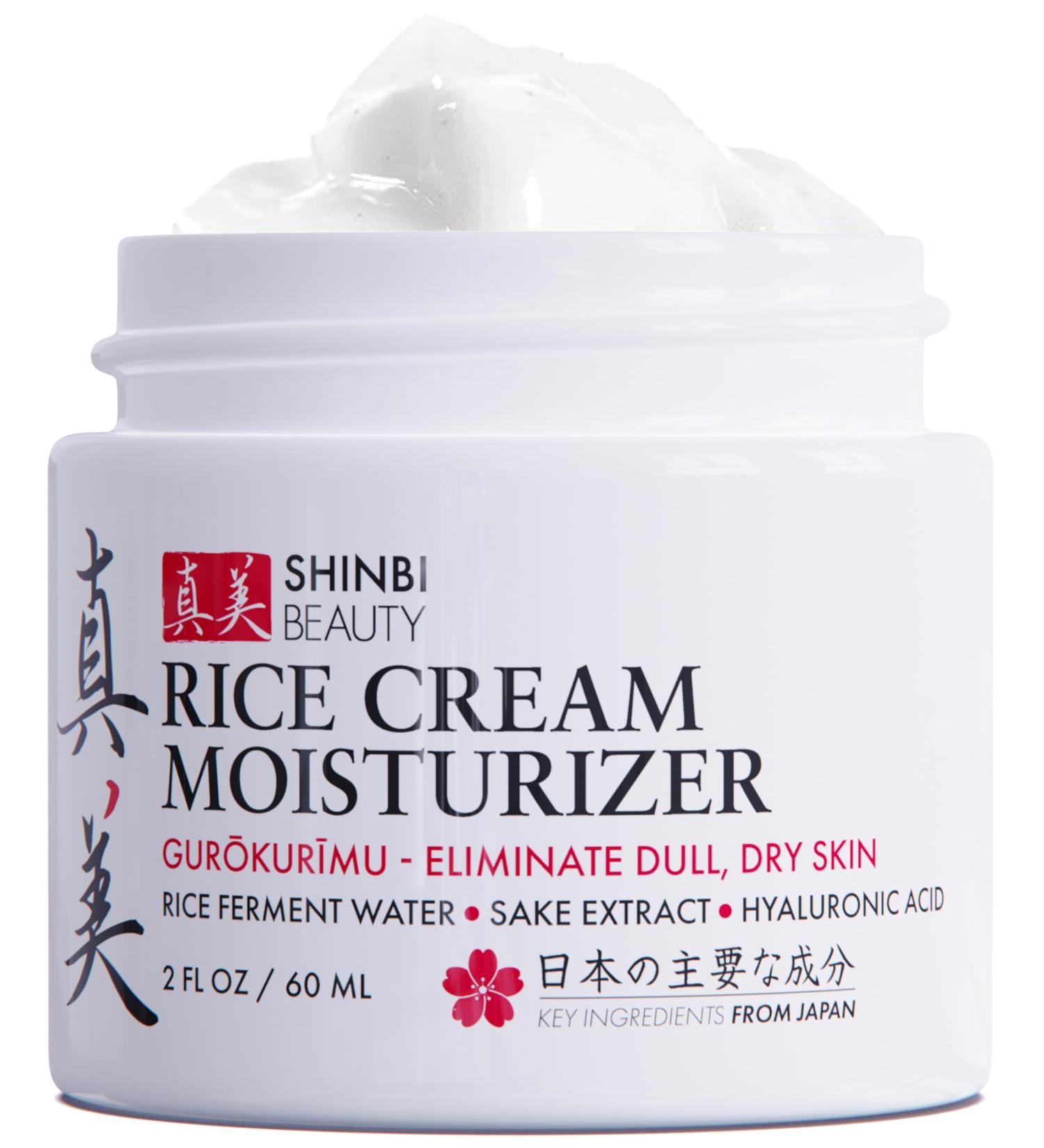 Japanese Skincare Moisturizer - Rice Cream with Ferment & Sake Extract | J Beauty Natural 2oz - Buy Online on GoSupps.com