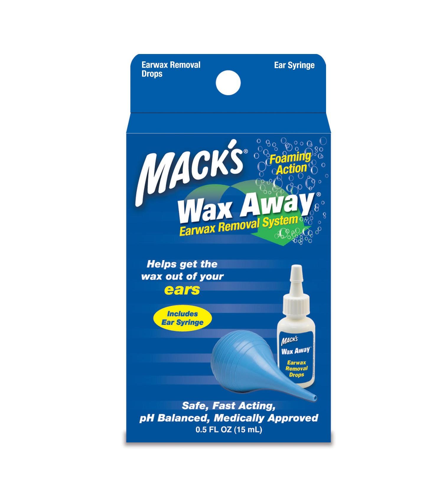 Macks Wax Away Earwax Removal System - Pack of 2 | Gentle Bulb Syringe for Effective Ear Cleaning - Buy Online on GoSupps.com