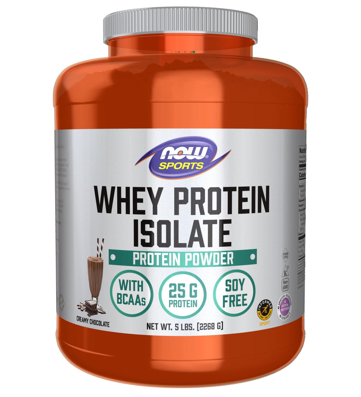 Now Foods Whey Protein Isolate - Creamy Chocolate 5 lbs | High-Quality Sports Nutrition - Buy Online on GoSupps.com