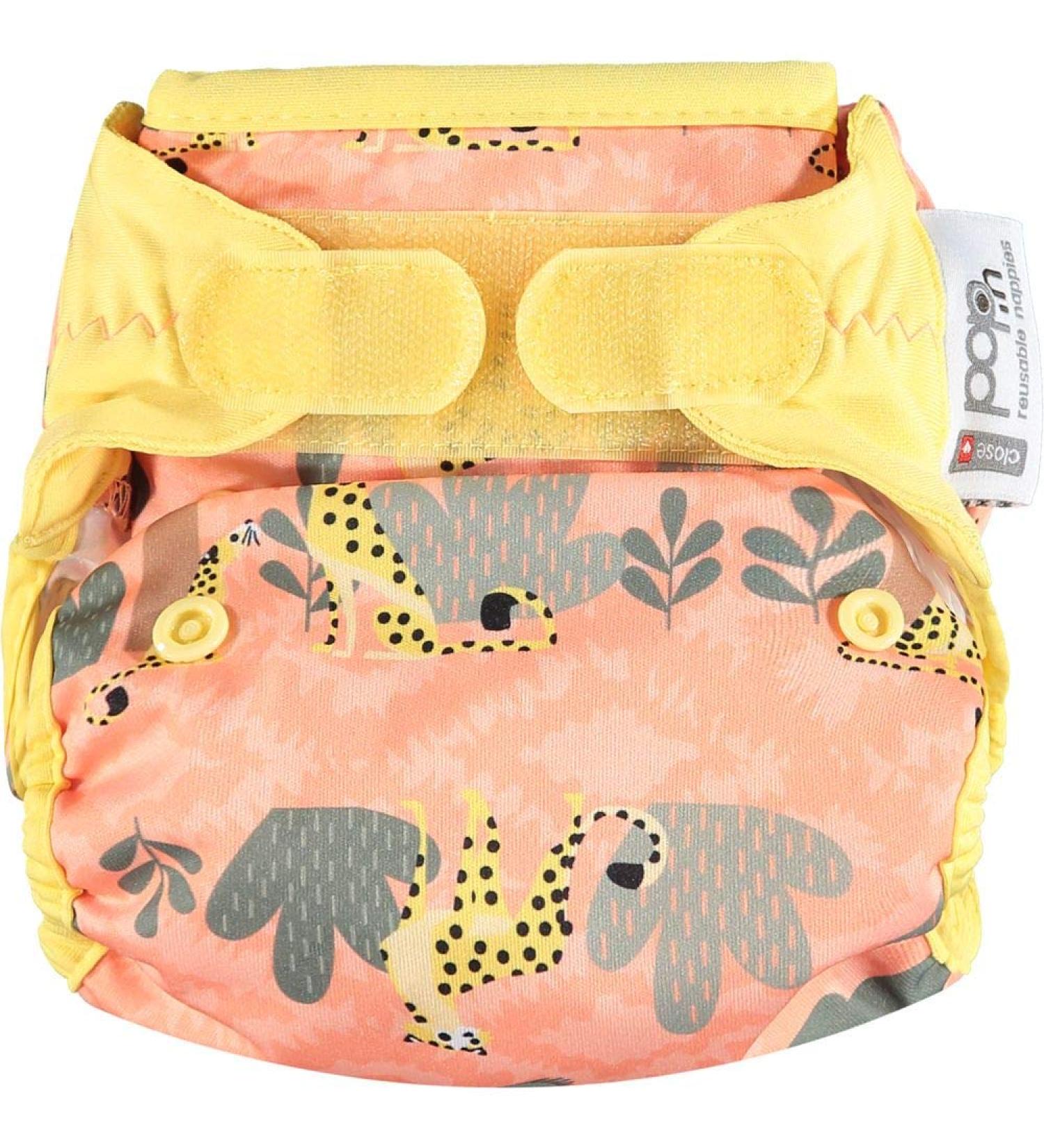 Close Parent Eco-Friendly Bamboo Nappy Wrap in Pink Cheetah APLIX | Waterproof | Birth to Potty Fit 0-36 Months - Buy Online on GoSupps.com